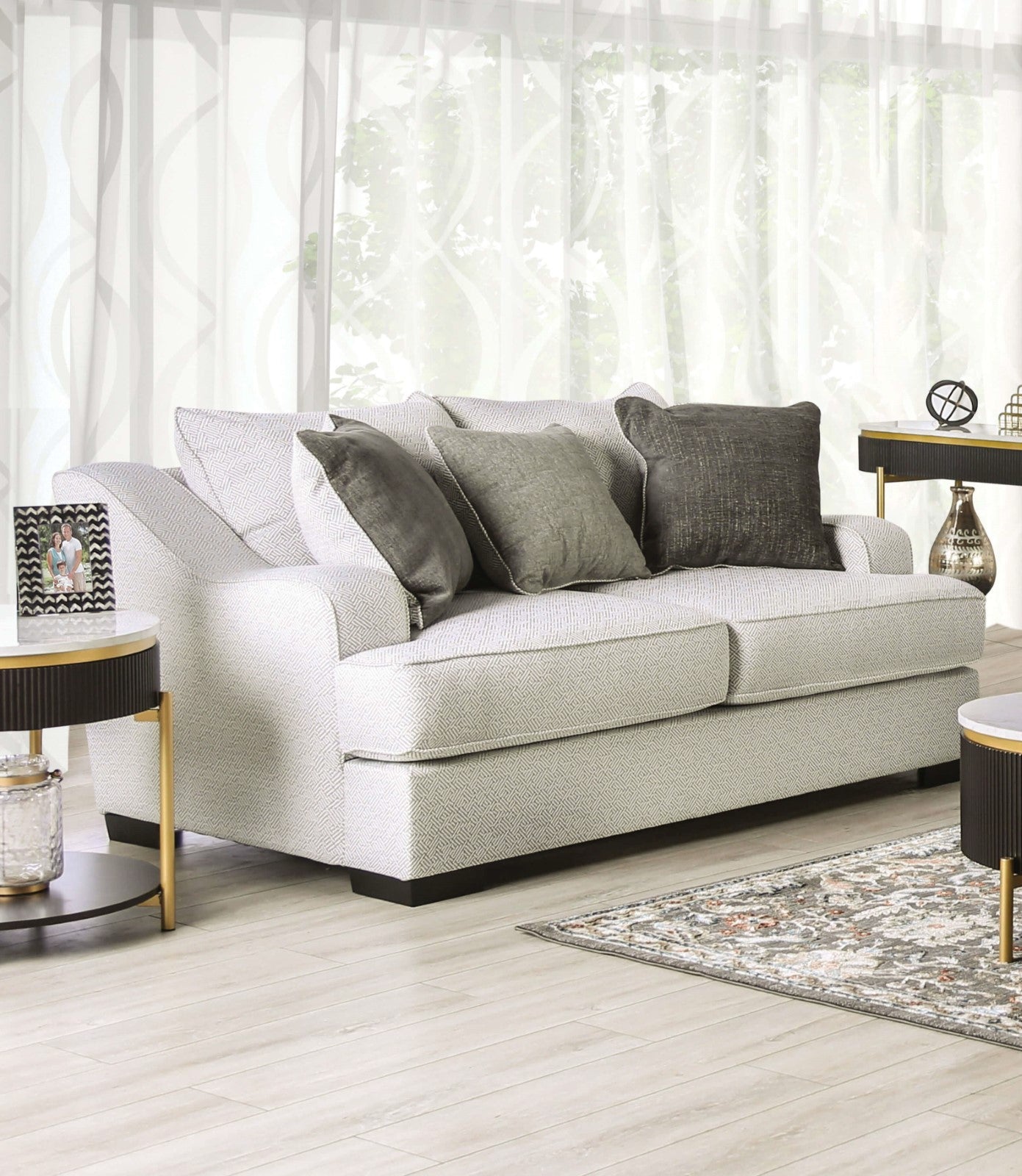 Skyline Pewter/Gray Sofa & Loveseat - Ornate Home