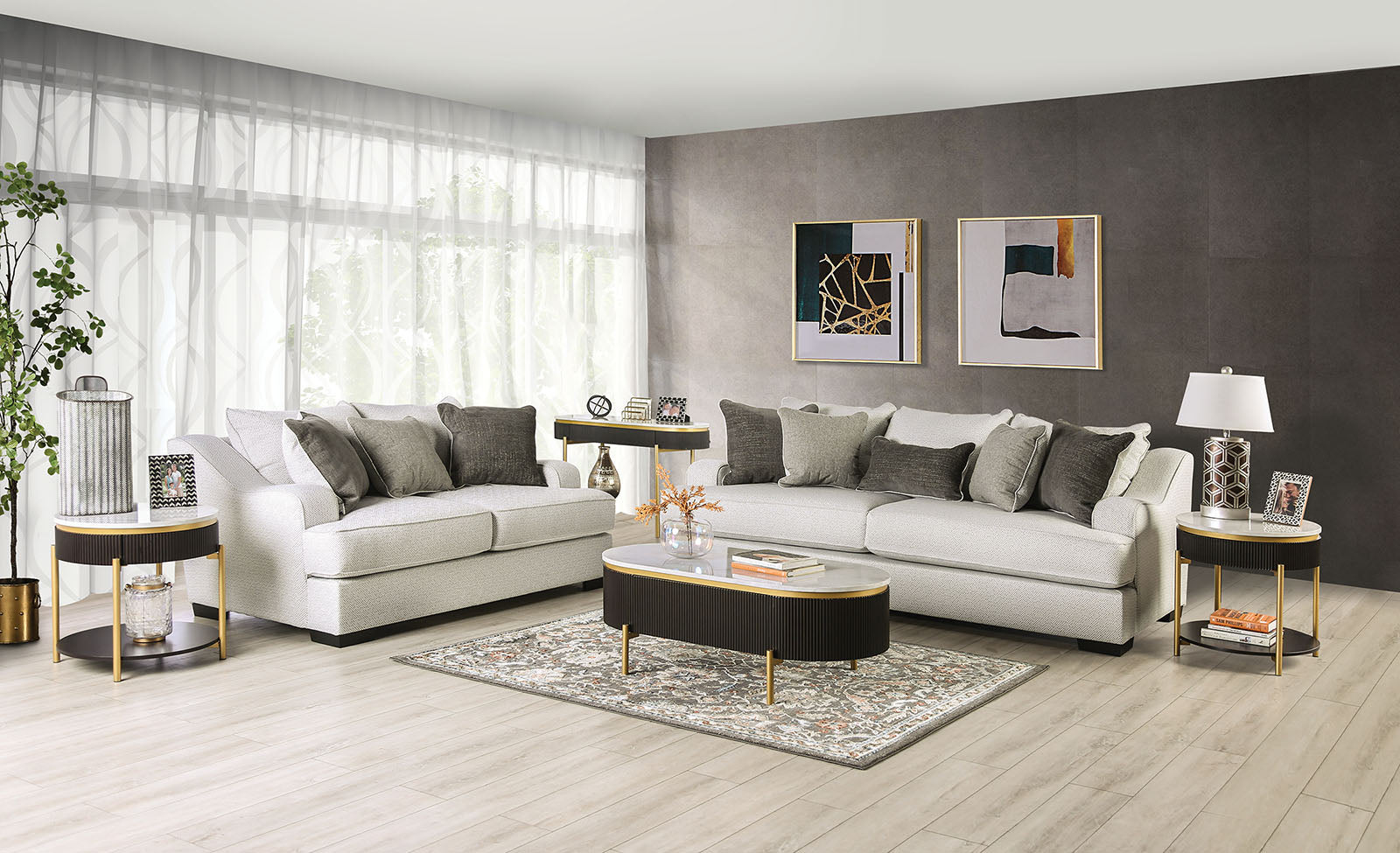 Skyline Pewter/Gray Sofa - Ornate Home