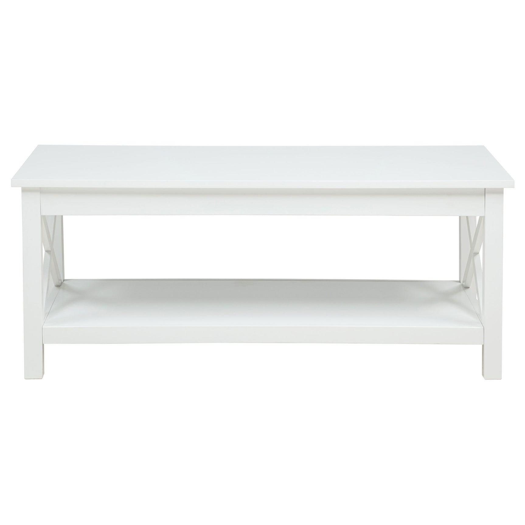 Skyview White 2-piece Rectangular Lift Top Coffee Table Set - Ornate Home