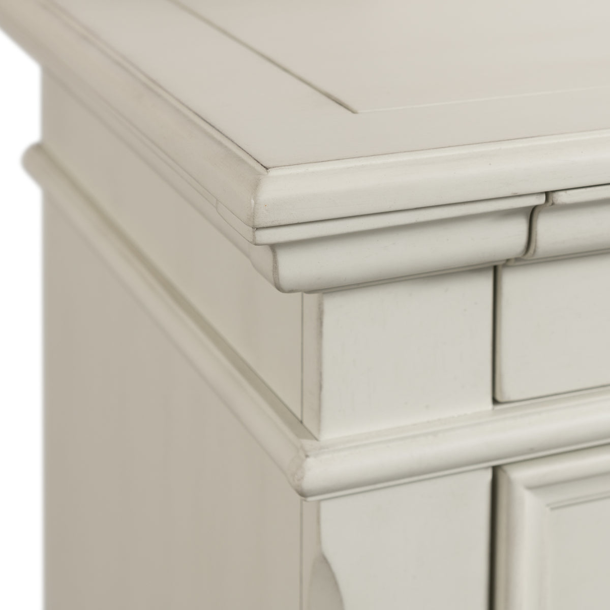 Slater Antique White 5-Piece King Platform Storage Bedroom Set - Ornate Home