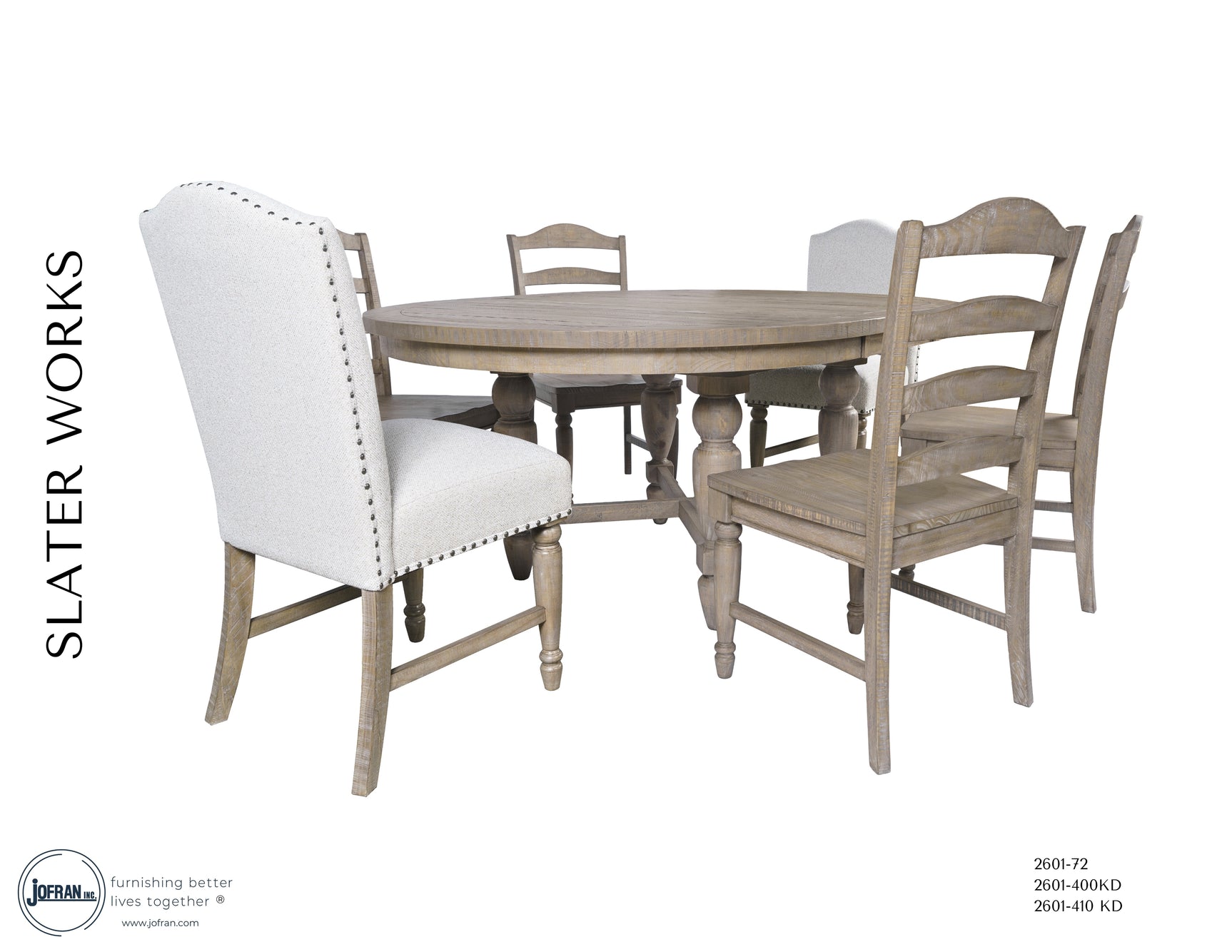 Slater Works Natural/Cream Upholstered Chair (Set of 2) - Ornate Home