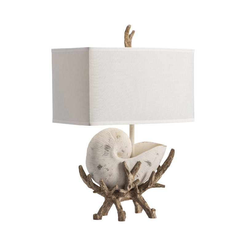 Sleeping Shell White/Brown Table Lamp - Ornate Home