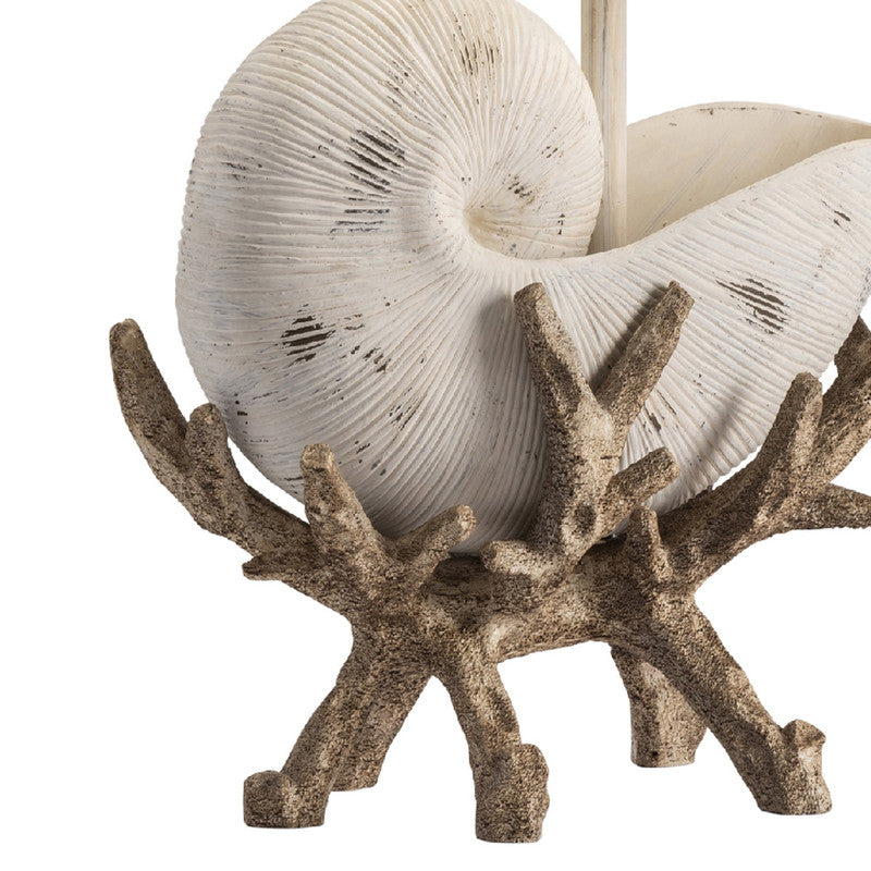 Sleeping Shell White/Brown Table Lamp - Ornate Home