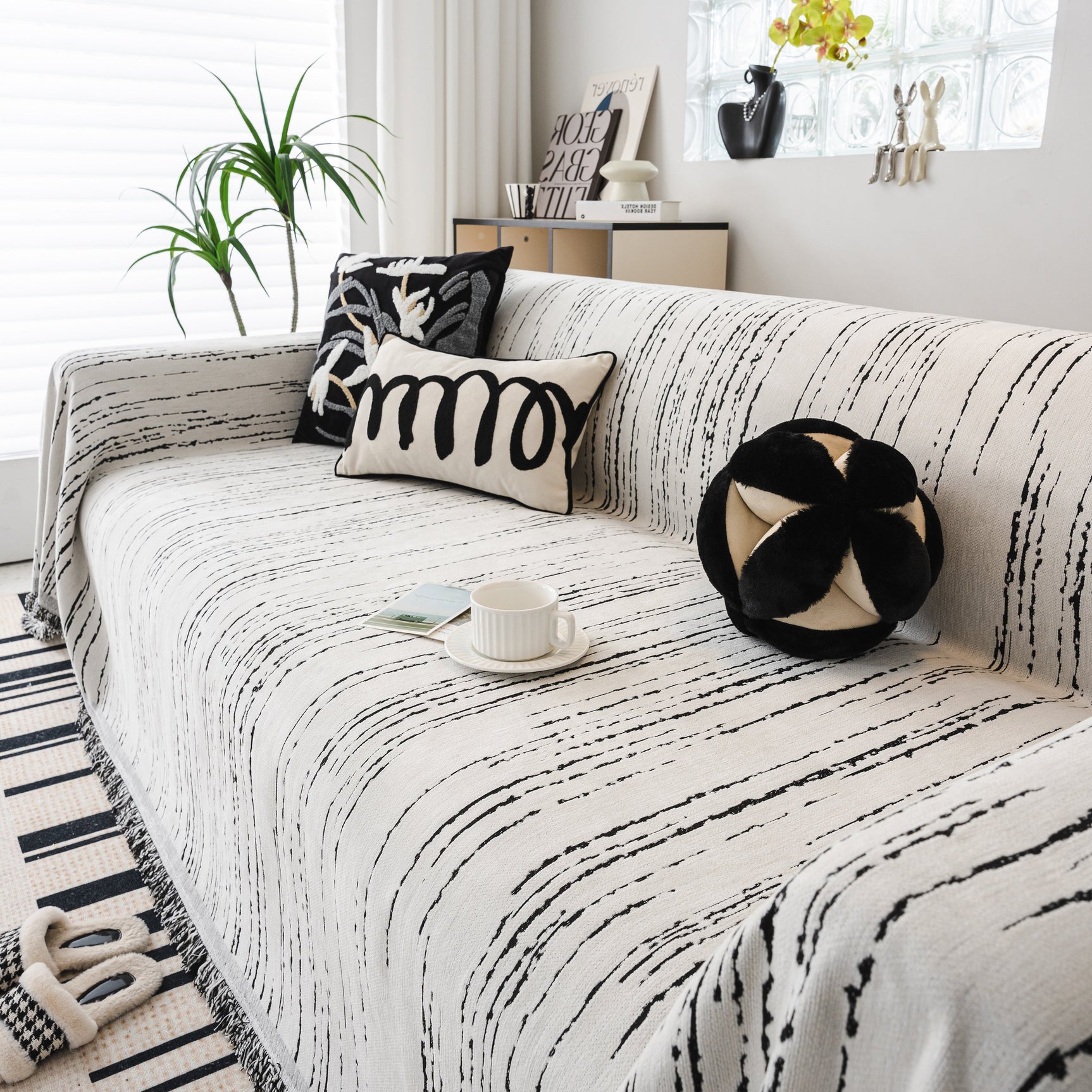 Slip Covers for Sofas, Sofa Throw Cover Soft Chenille Sofa Bed Cover, L Shaped Sectional Couch Covers - Ornate Home