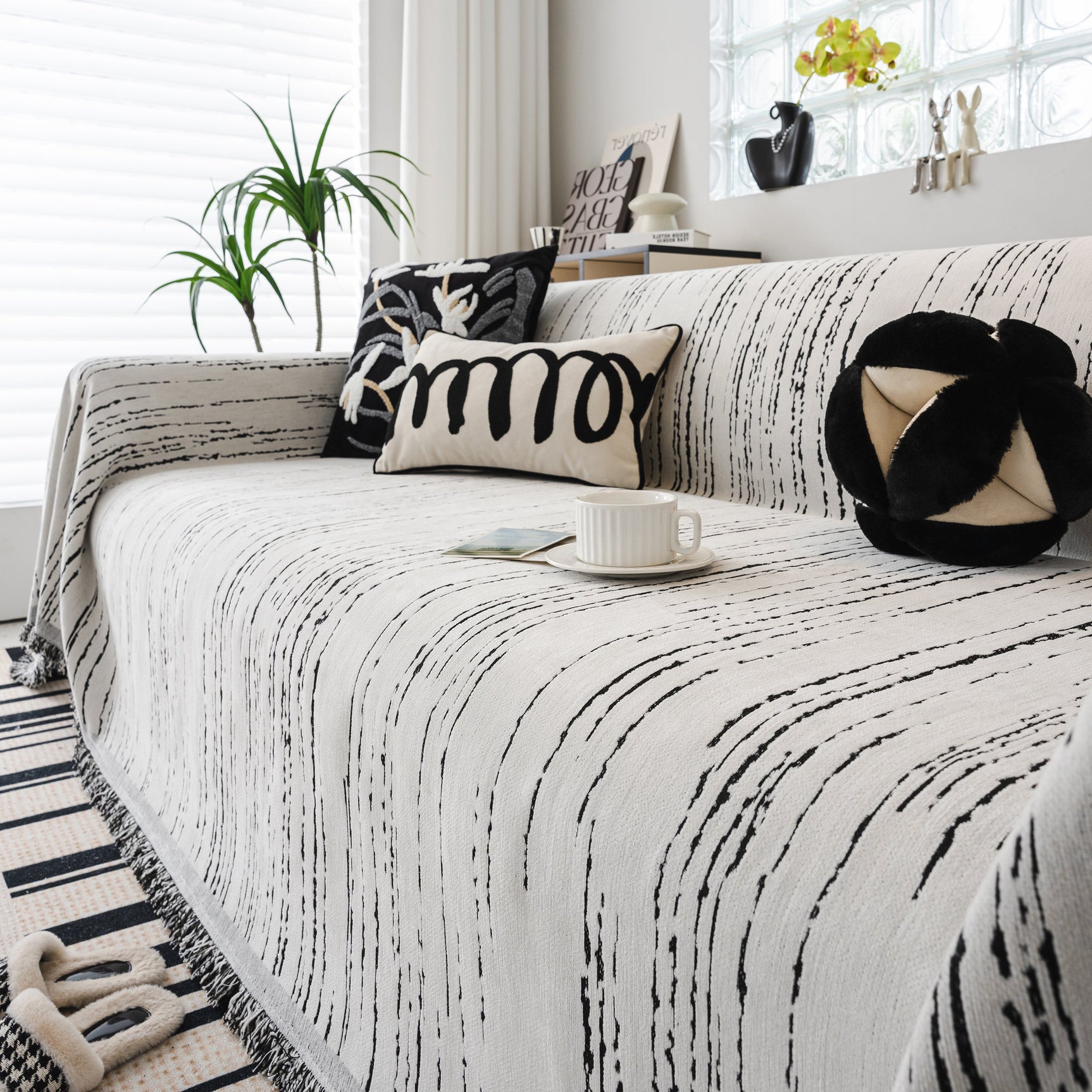 Slip Covers for Sofas, Sofa Throw Cover Soft Chenille Sofa Bed Cover, L Shaped Sectional Couch Covers - Ornate Home