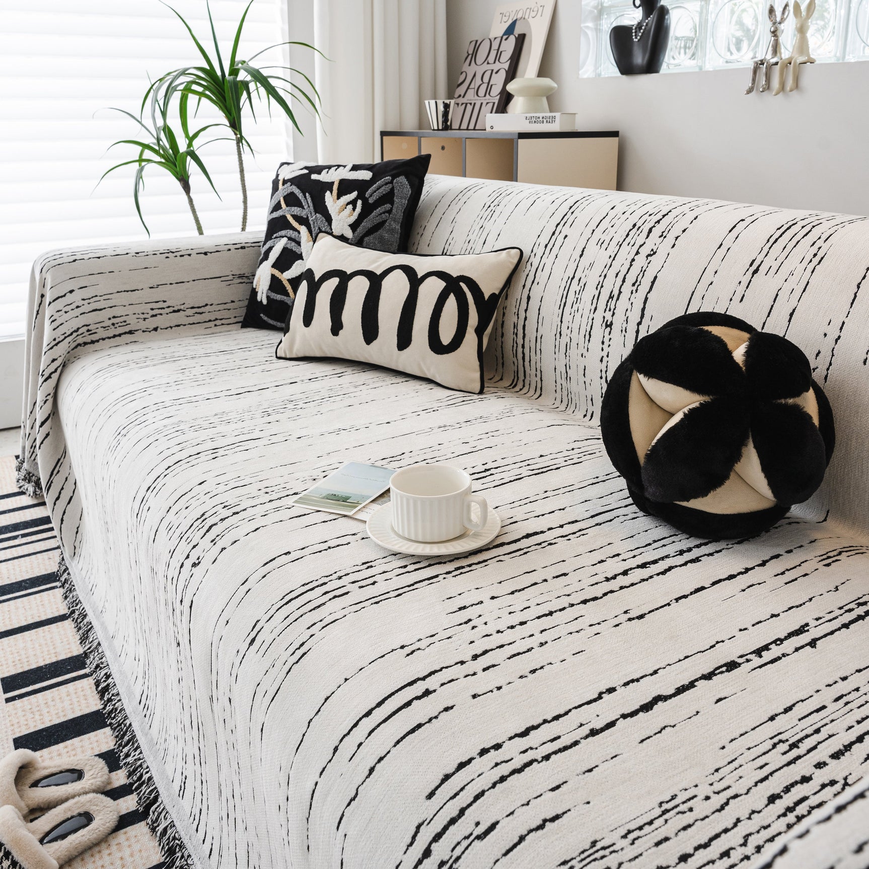 Slip Covers for Sofas, Sofa Throw Cover Soft Chenille Sofa Bed Cover, L Shaped Sectional Couch Covers - Ornate Home