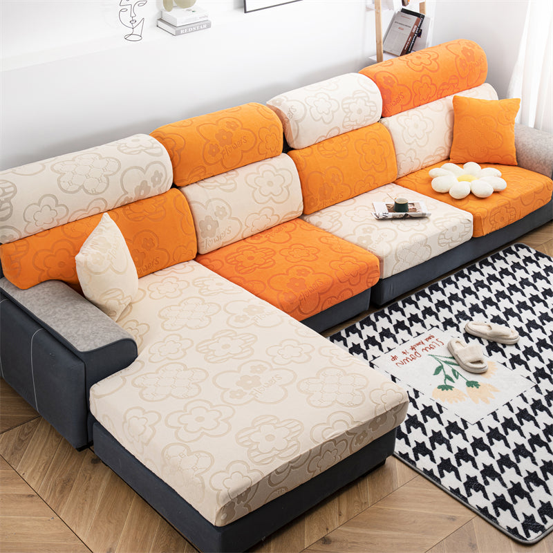 Slipcover KAS Sofa Cover Sunflower Seat Covers Elastic Dustproof Couch Cushion Cover - Ornate Home