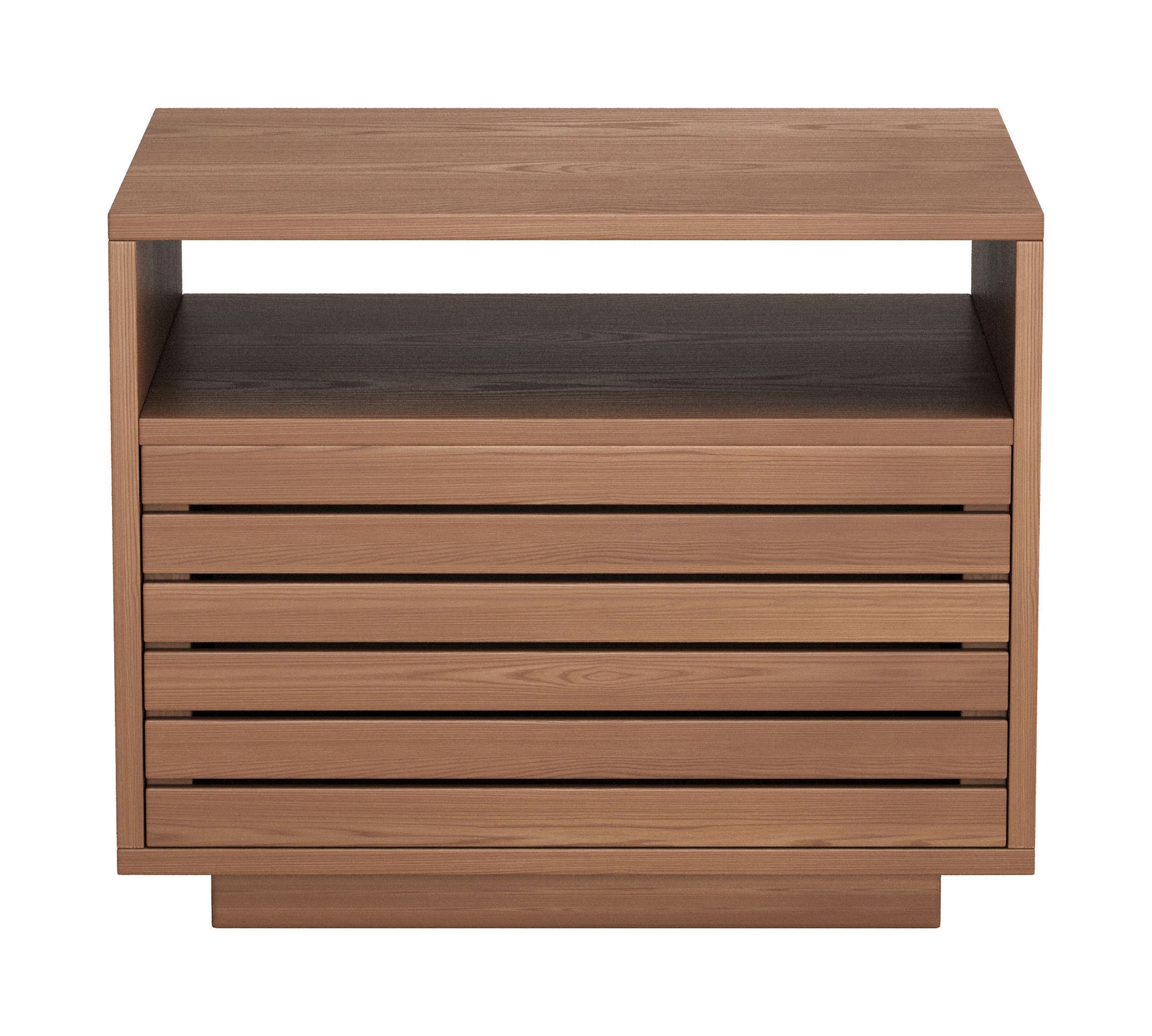 Slit Walnut Nightstand - Ornate Home
