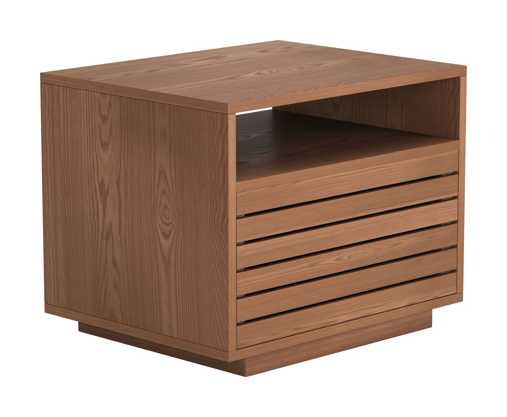 Slit Walnut Nightstand - Ornate Home
