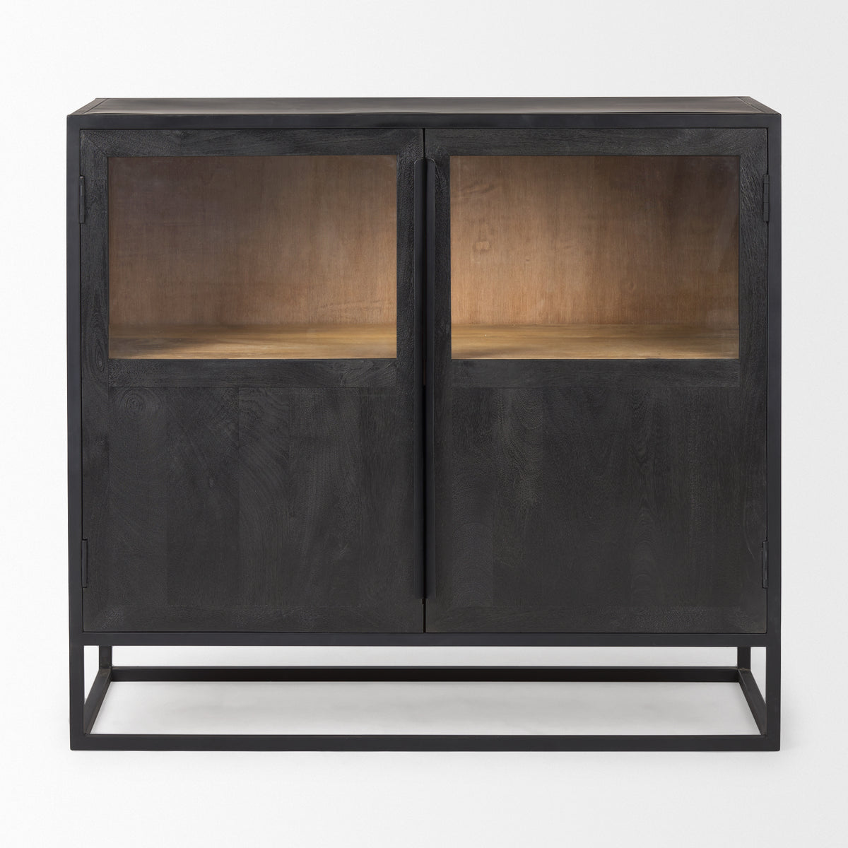 Sloan Black Wood Accent Cabinet - Ornate Home