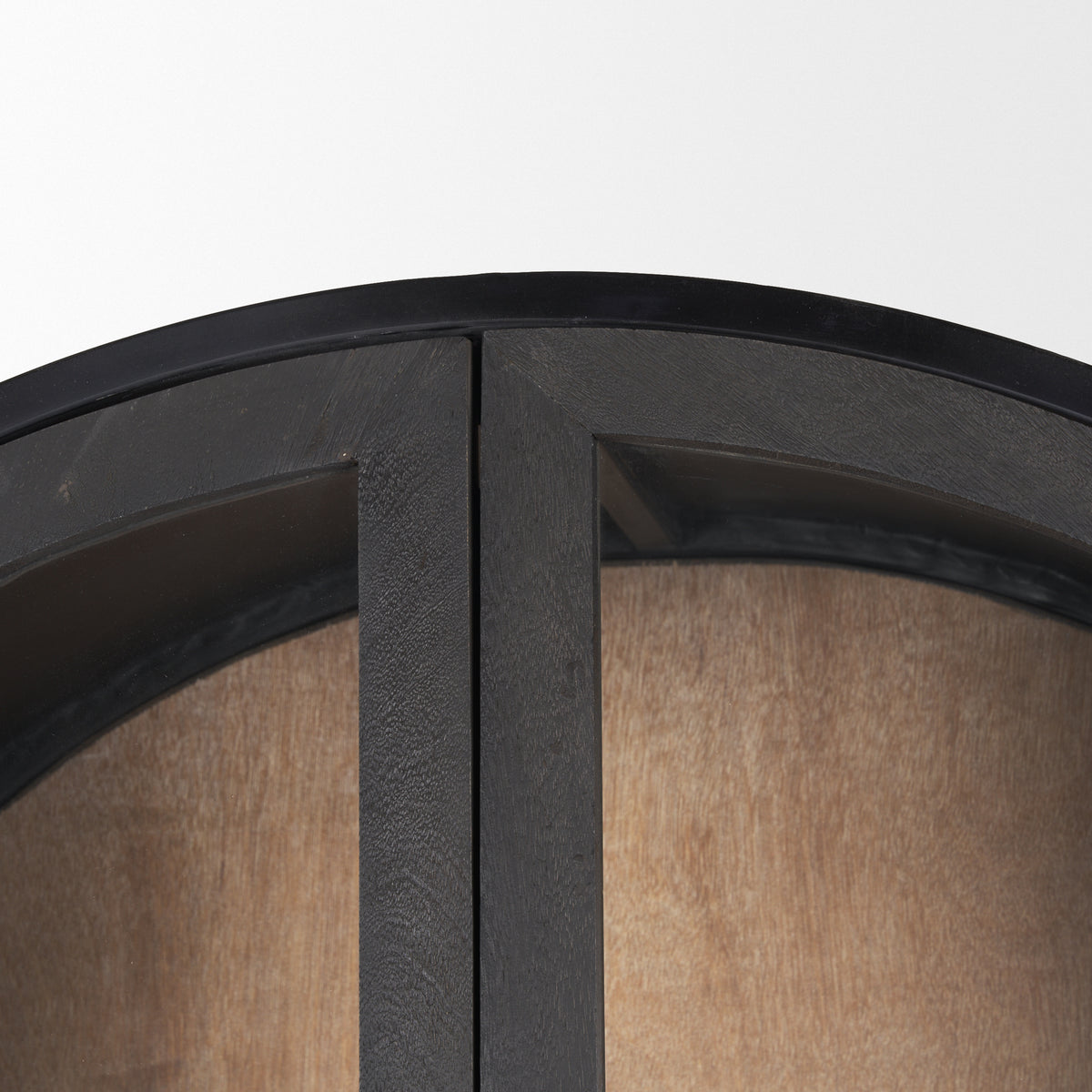 Sloan Black Wood Arched Cabinet - Ornate Home