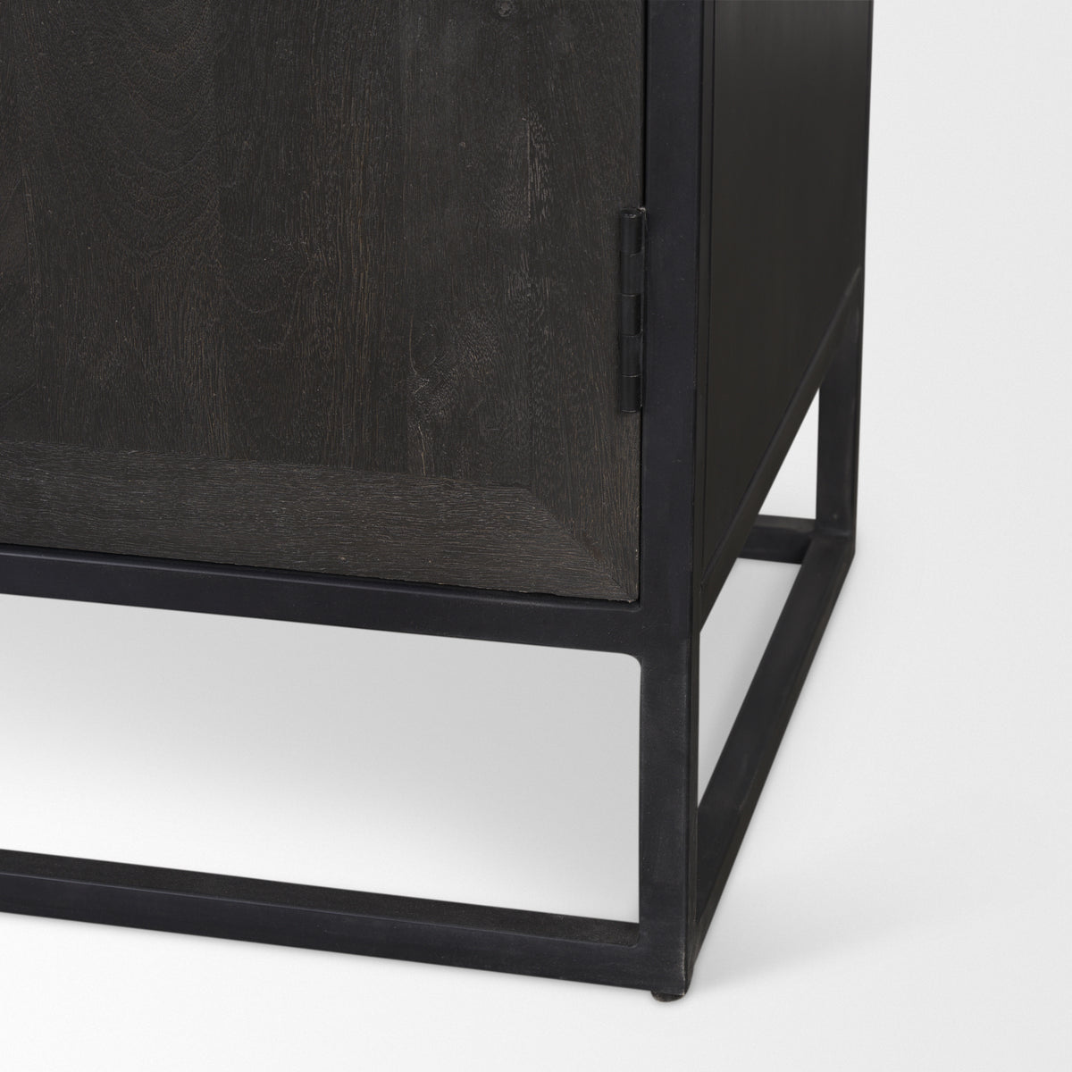 Sloan Black Wood Arched Cabinet - Ornate Home