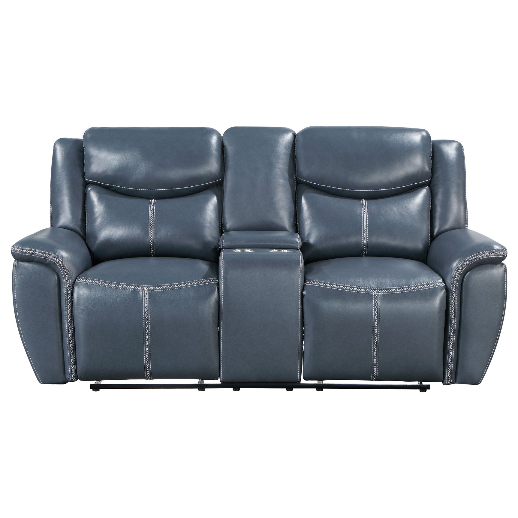 Sloane Blue 2-piece Upholstered Reclining Sofa Set - Ornate Home