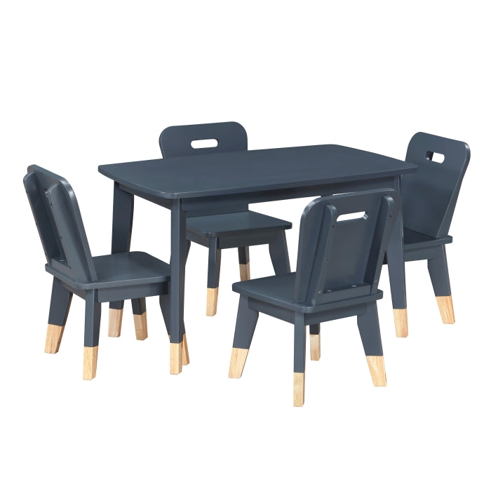 Sloane Blue 5-Piece Pack Children Table And Chairs Set - Ornate Home