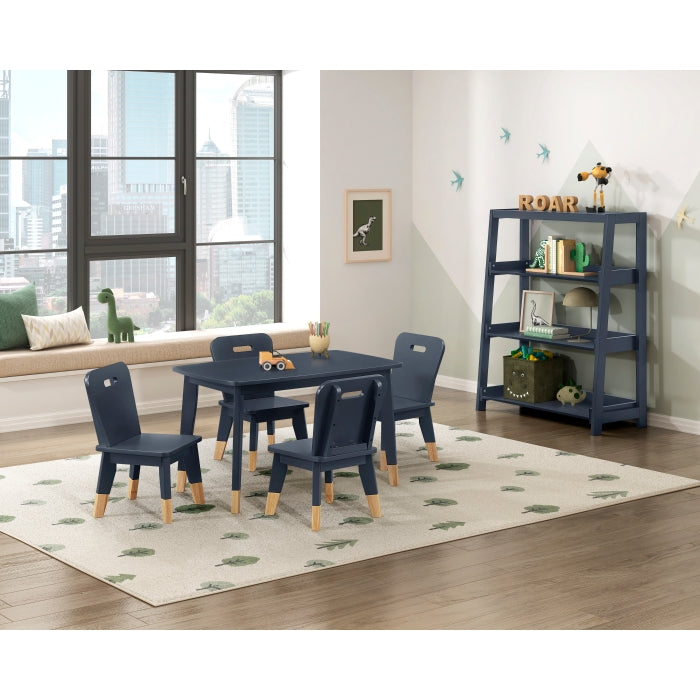 Sloane Blue 5-Piece Pack Children Table And Chairs Set - Ornate Home