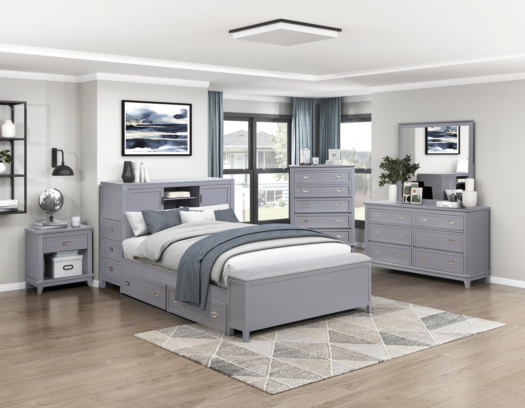 Sloane Gray Storage Box (2 Piece) - Ornate Home