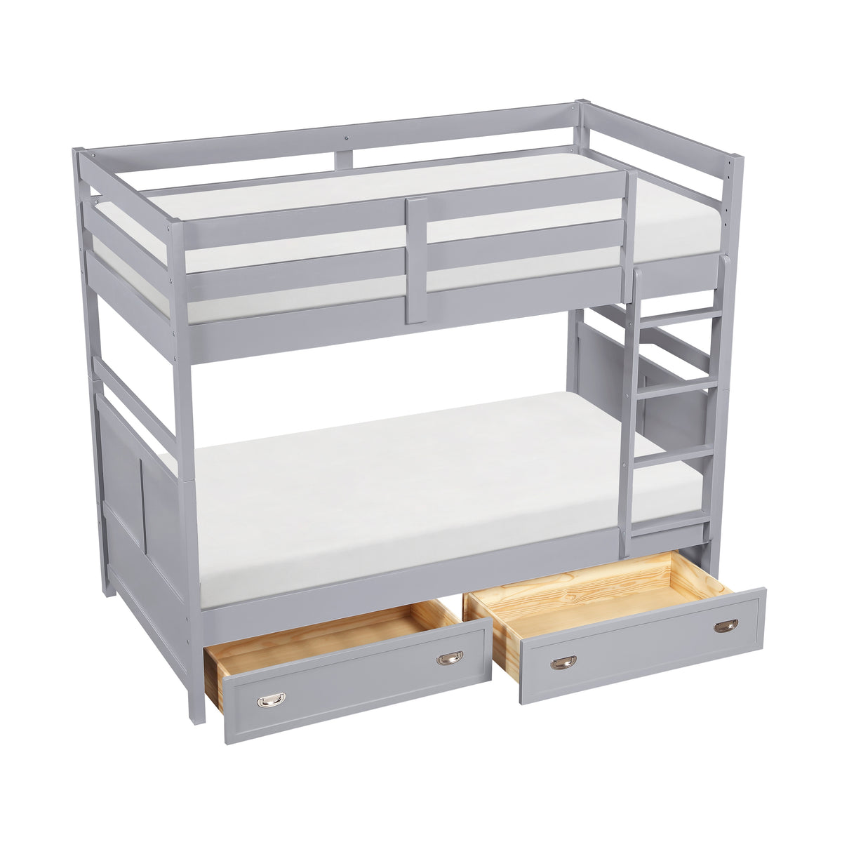 Sloane Gray Twin Bunk Bed - Ornate Home