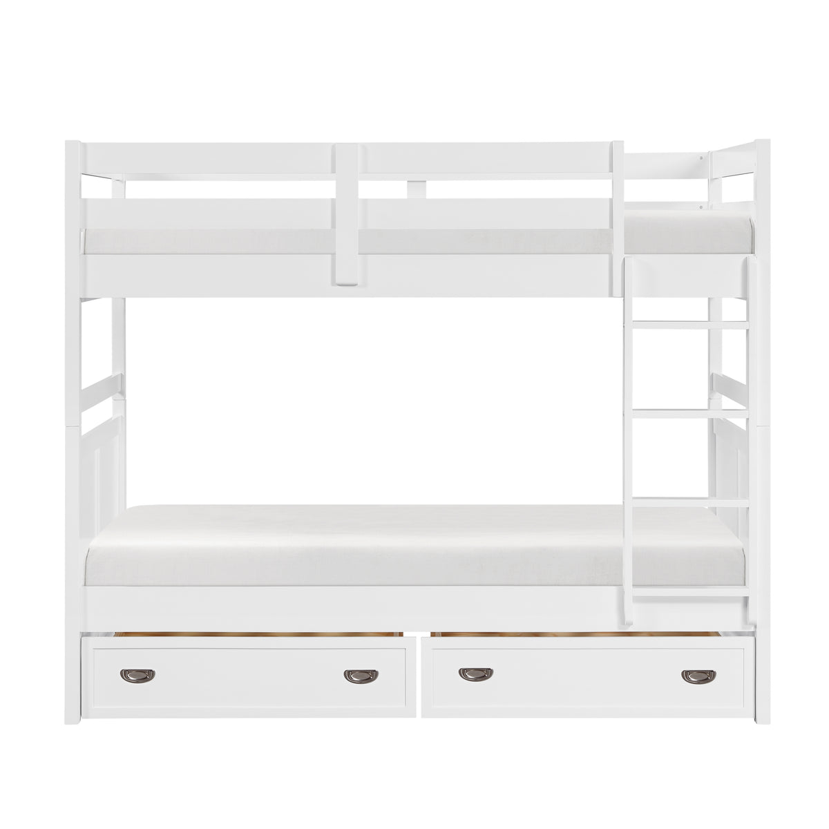 Sloane White Twin Bunk Bed - Ornate Home