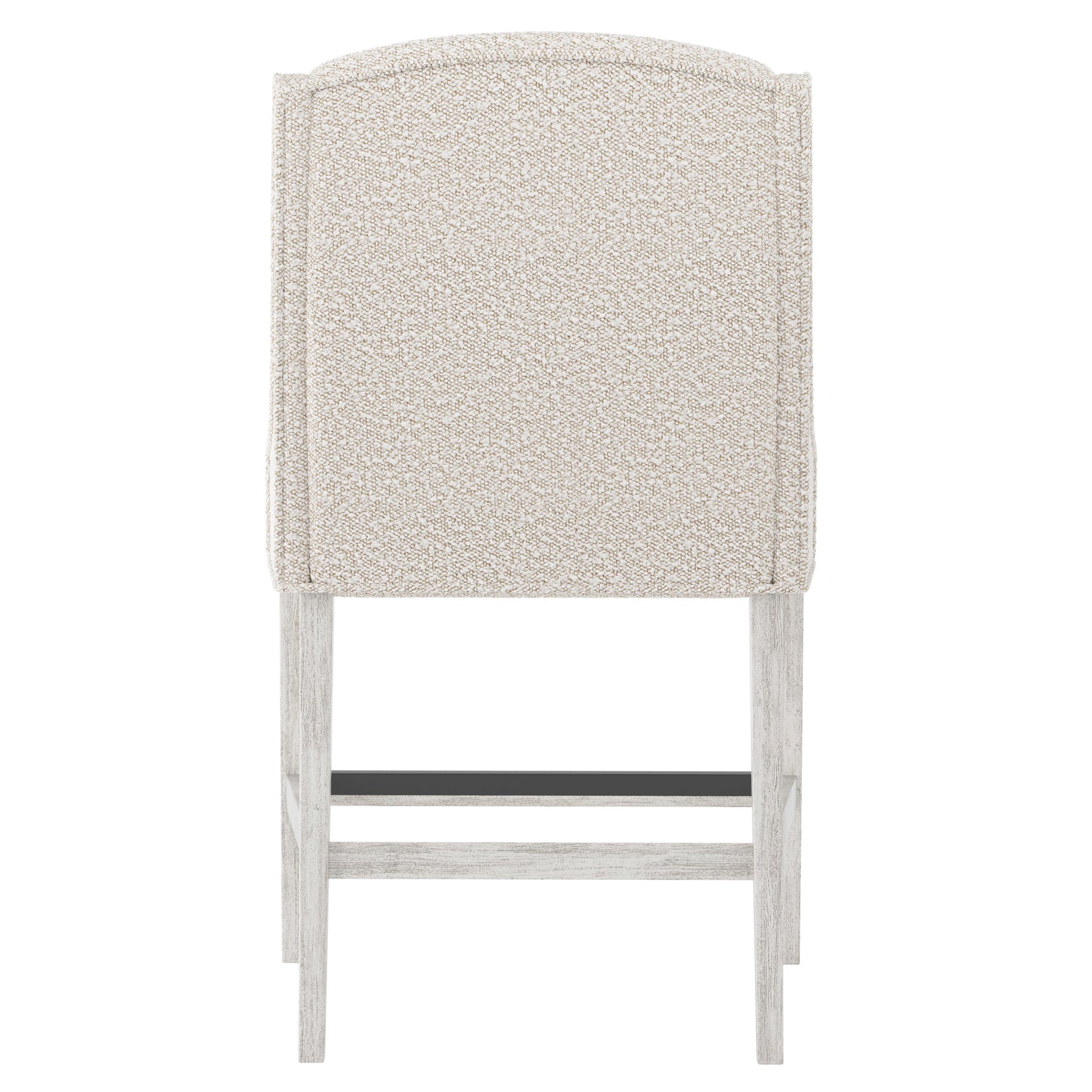 Slope Glacier White/White/Cream Fabric Counter Stool - Ornate Home
