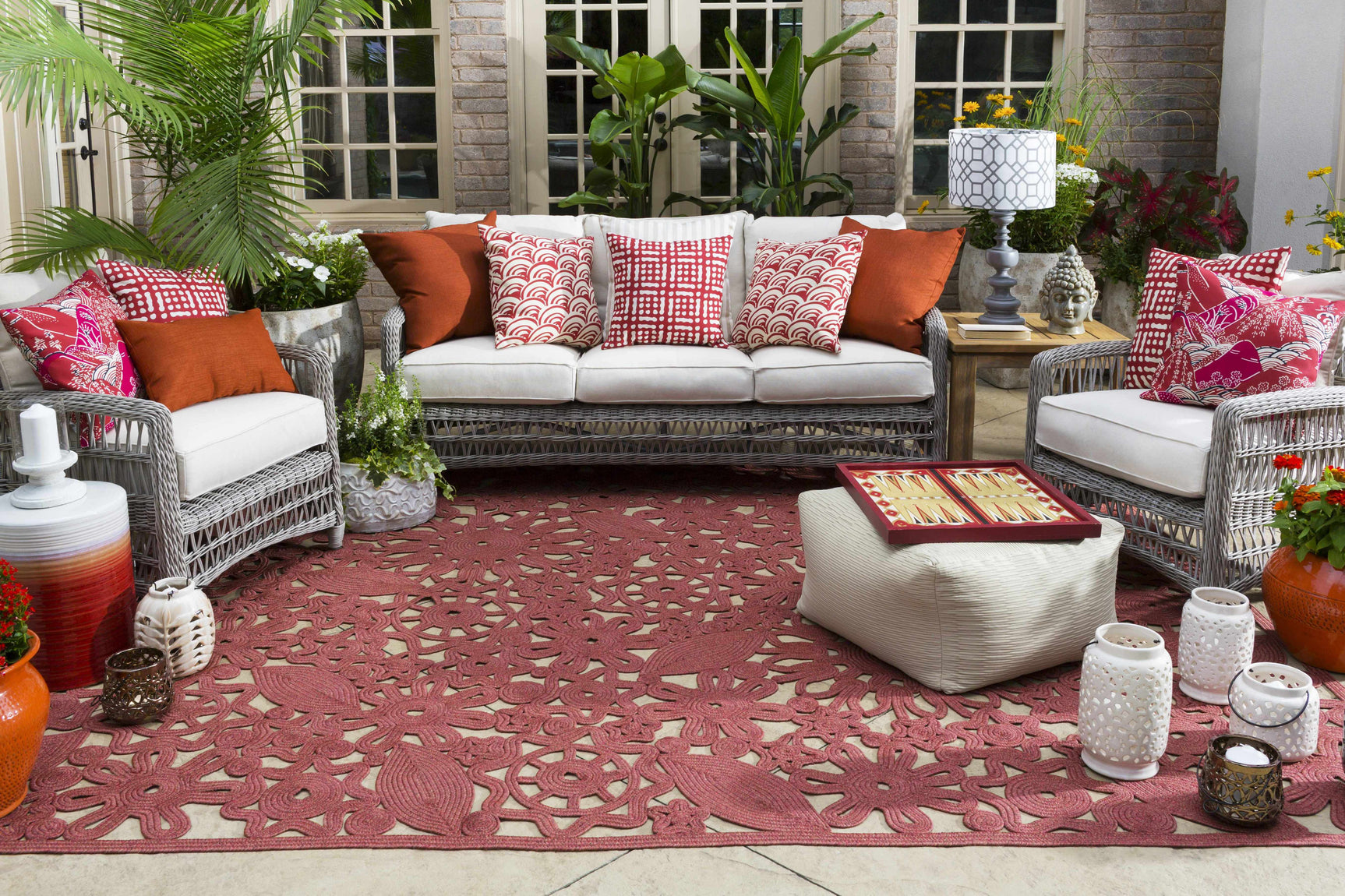 Sloughhouse White Ceramic Outdoor Lantern - Ornate Home