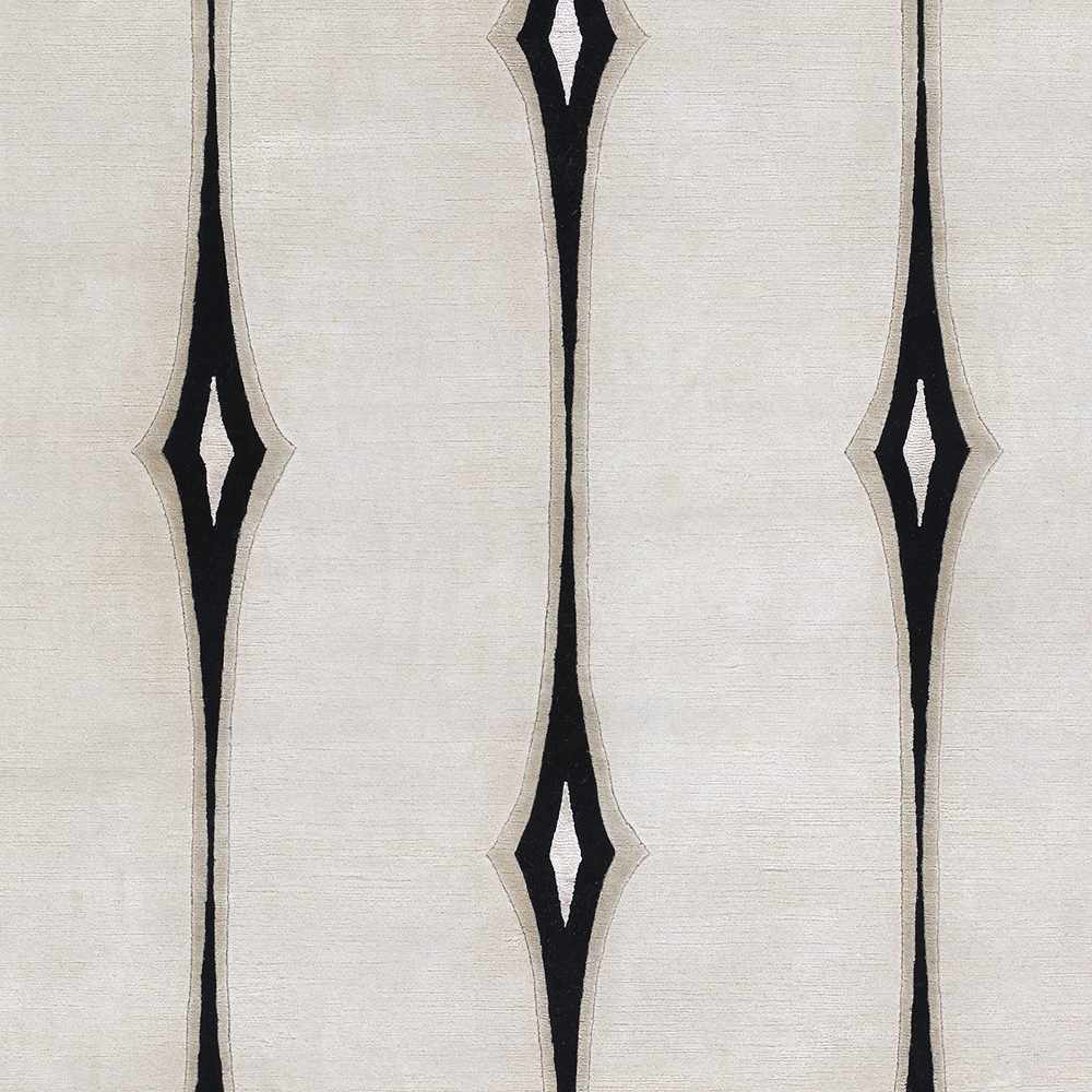 Smartt Beige&Black Premium Wool Rug - Clearance - Ornate Home