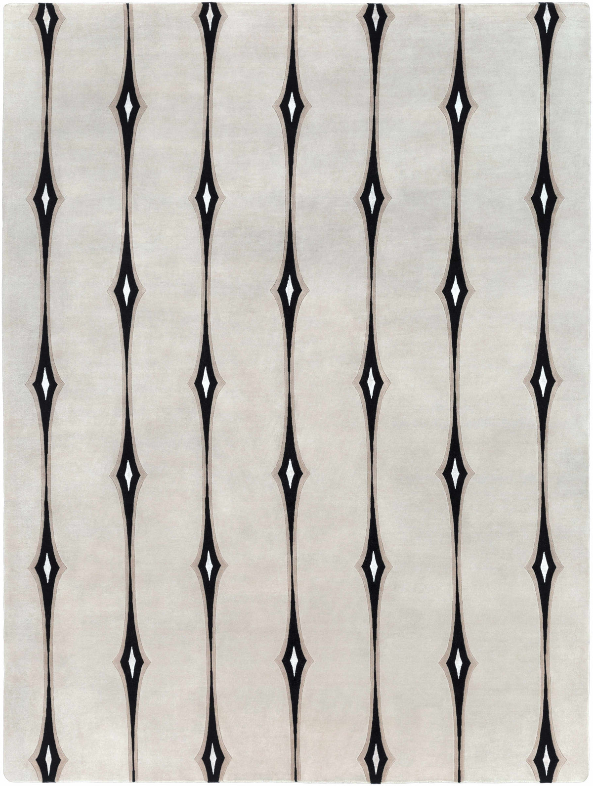 Smartt Beige&Black Premium Wool Rug - Clearance - Ornate Home