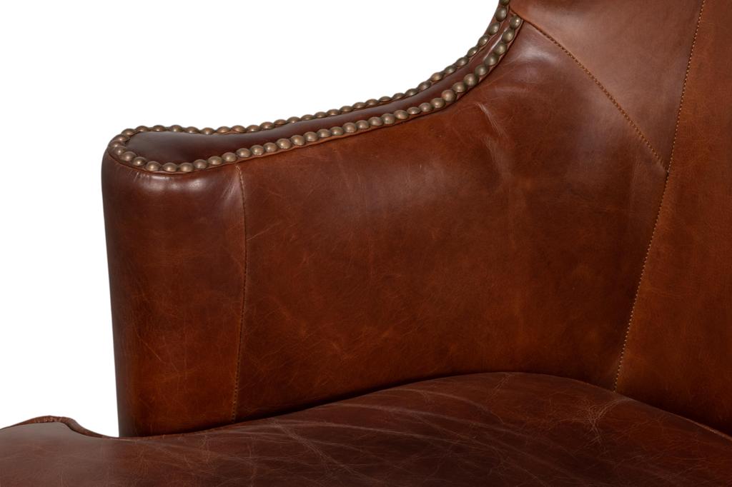 Smithfield Brown Wing Chair - Ornate Home