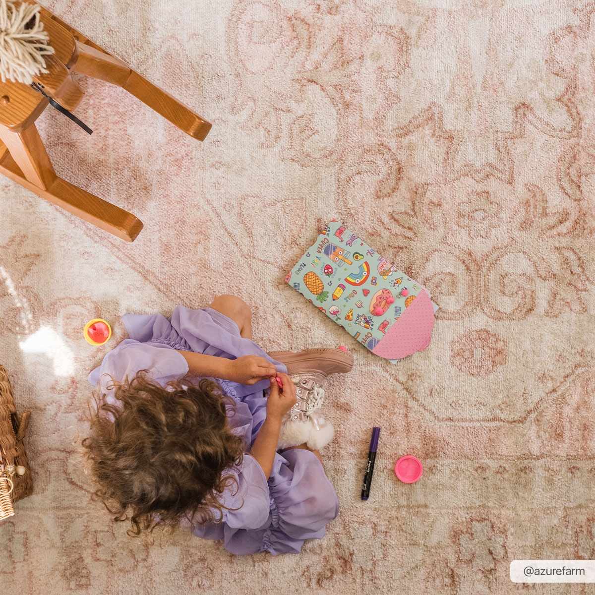 Snead Pink Floral Rug - Ornate Home