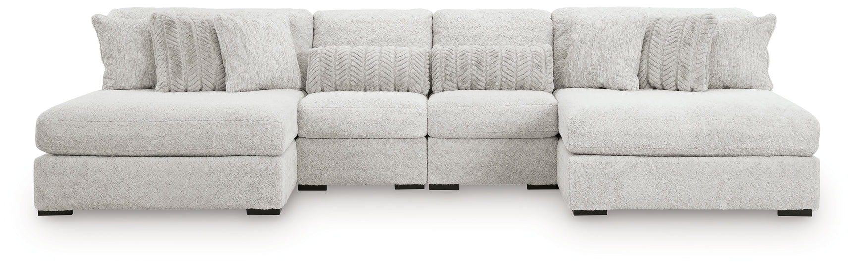 Snodoodle Arctic 4-Piece Modular Sectional with Double Chaise - Ornate Home