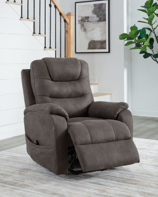 Snowfield Gunmetal Power Lift Recliner (Online Special Price) - Ornate Home