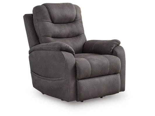 Snowfield Gunmetal Power Lift Recliner (Online Special Price) - Ornate Home