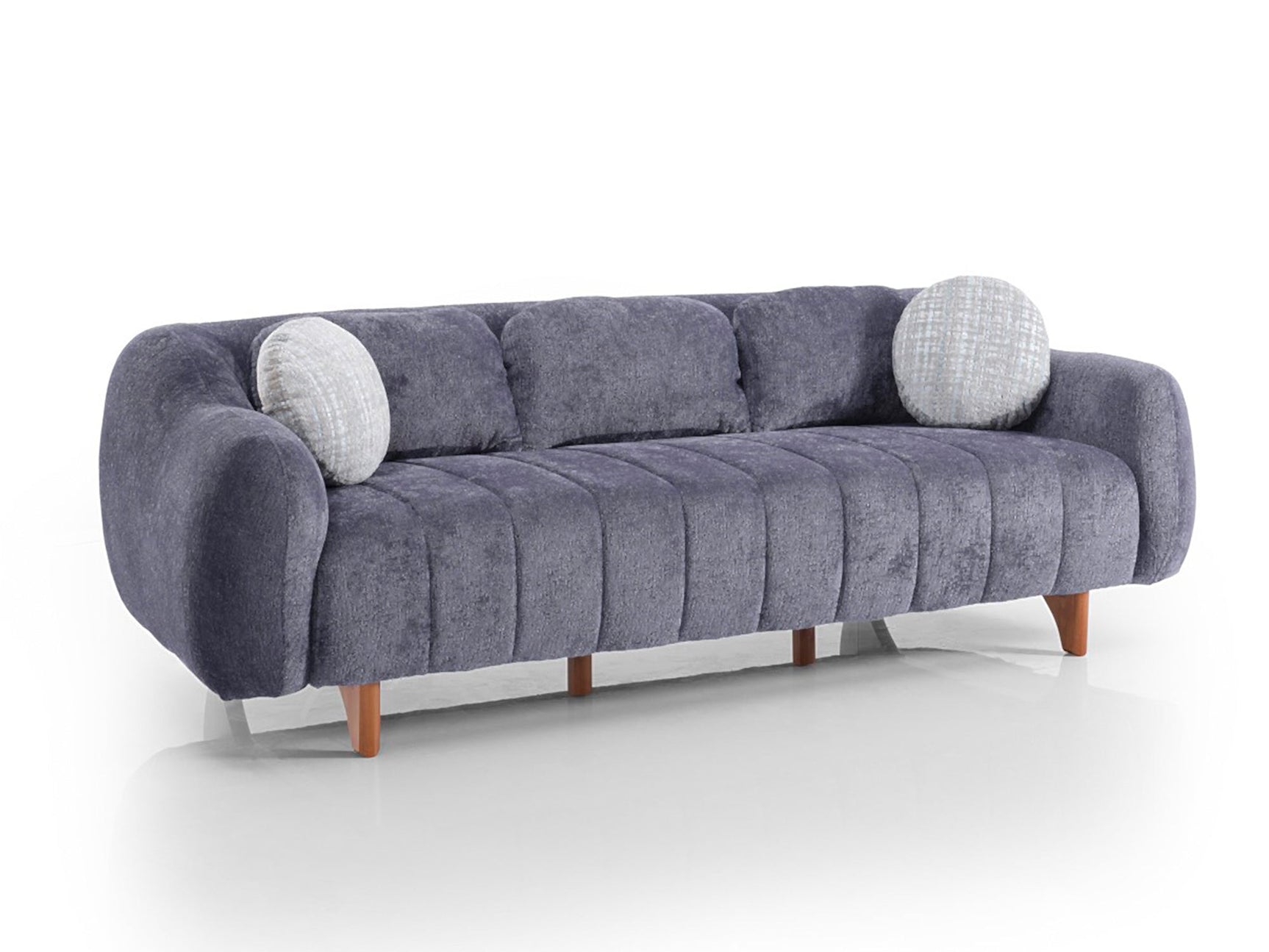 Snowy Anthracite 3-pieces (Sofa & Loveseat & Swivel Chair) Living Room Set