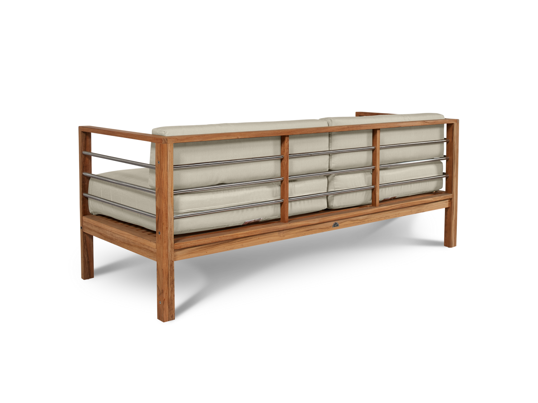 SoHo 4-Piece Teak Canvas Outdoor Patio Deep Seating Set with Sunbrella® Cushion - Ornate Home