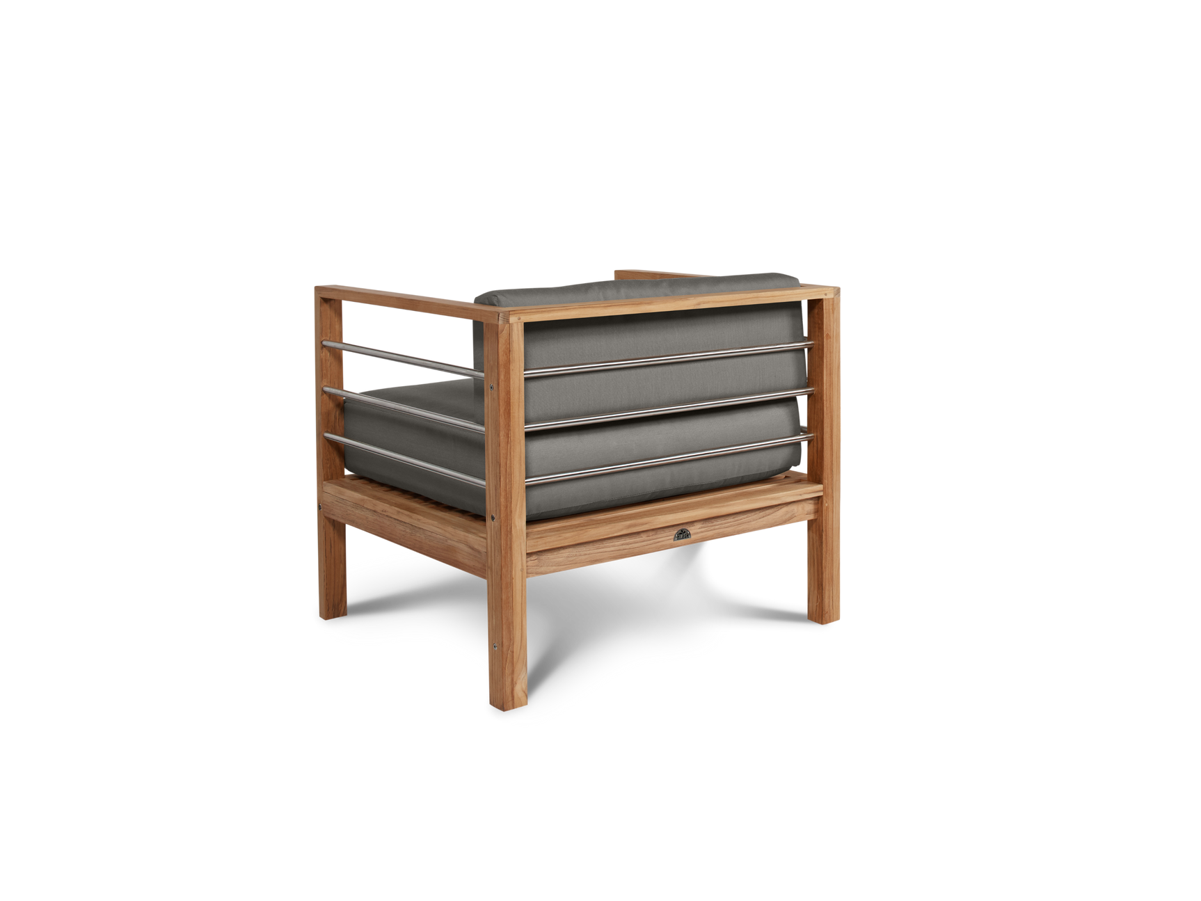 SoHo 4-Piece Teak Charcoal Outdoor Patio Deep Seating Set with Sunbrella® Cushion - Ornate Home