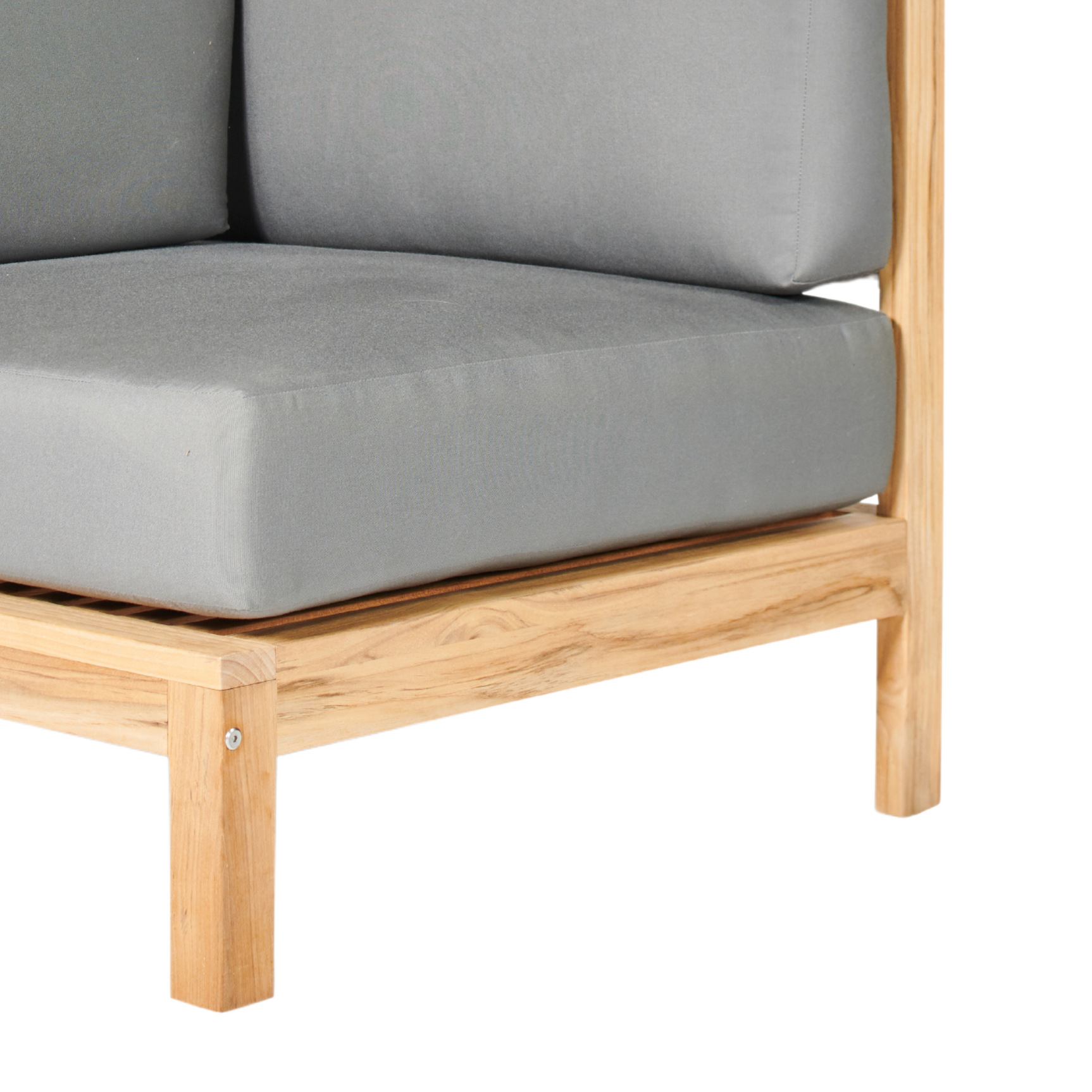 SoHo Teak Charcoal Outdoor Sectional Corner with Sunbrella® Cushion - Ornate Home