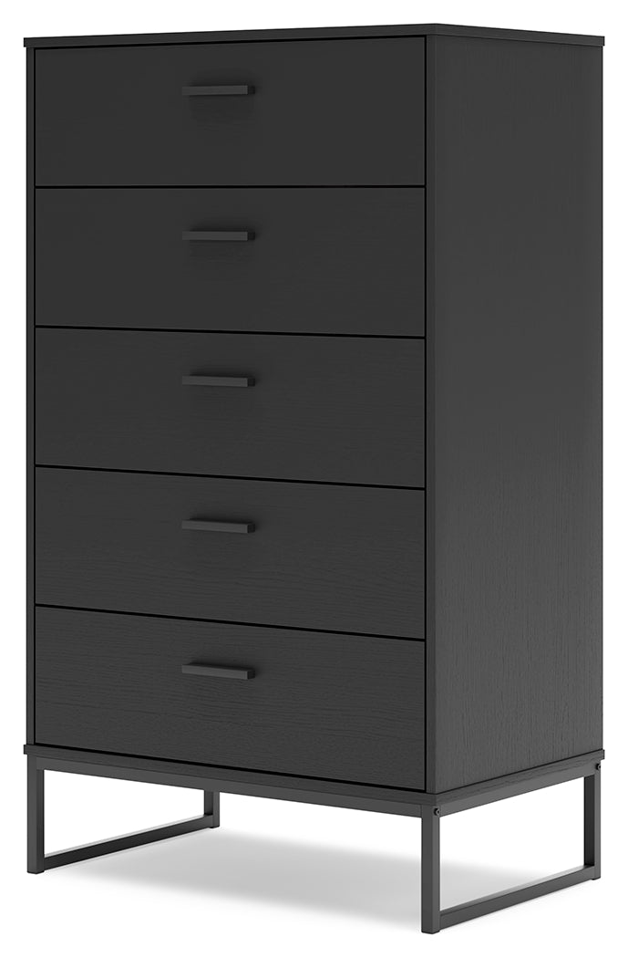 Socalle Black Chest of Drawers - Ornate Home