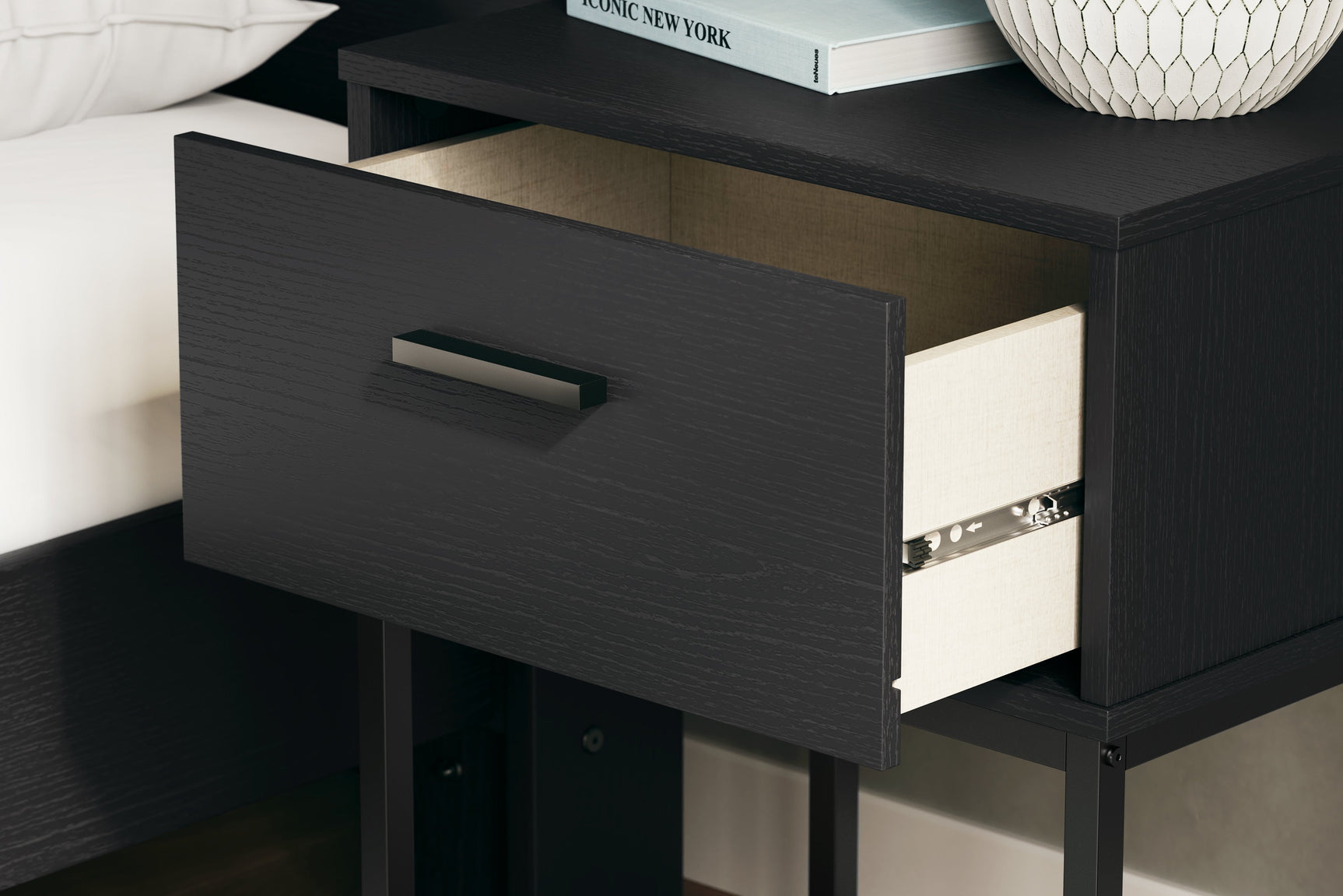 Socalle Black Nightstand (Online Special Price) - Ornate Home