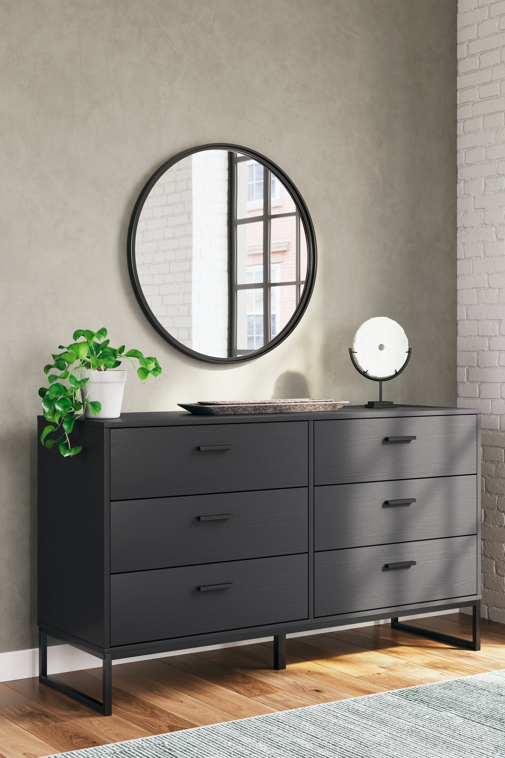 Socalle Black Twin Panel Platform Bed and Dresser (Online Special Price) - Ornate Home