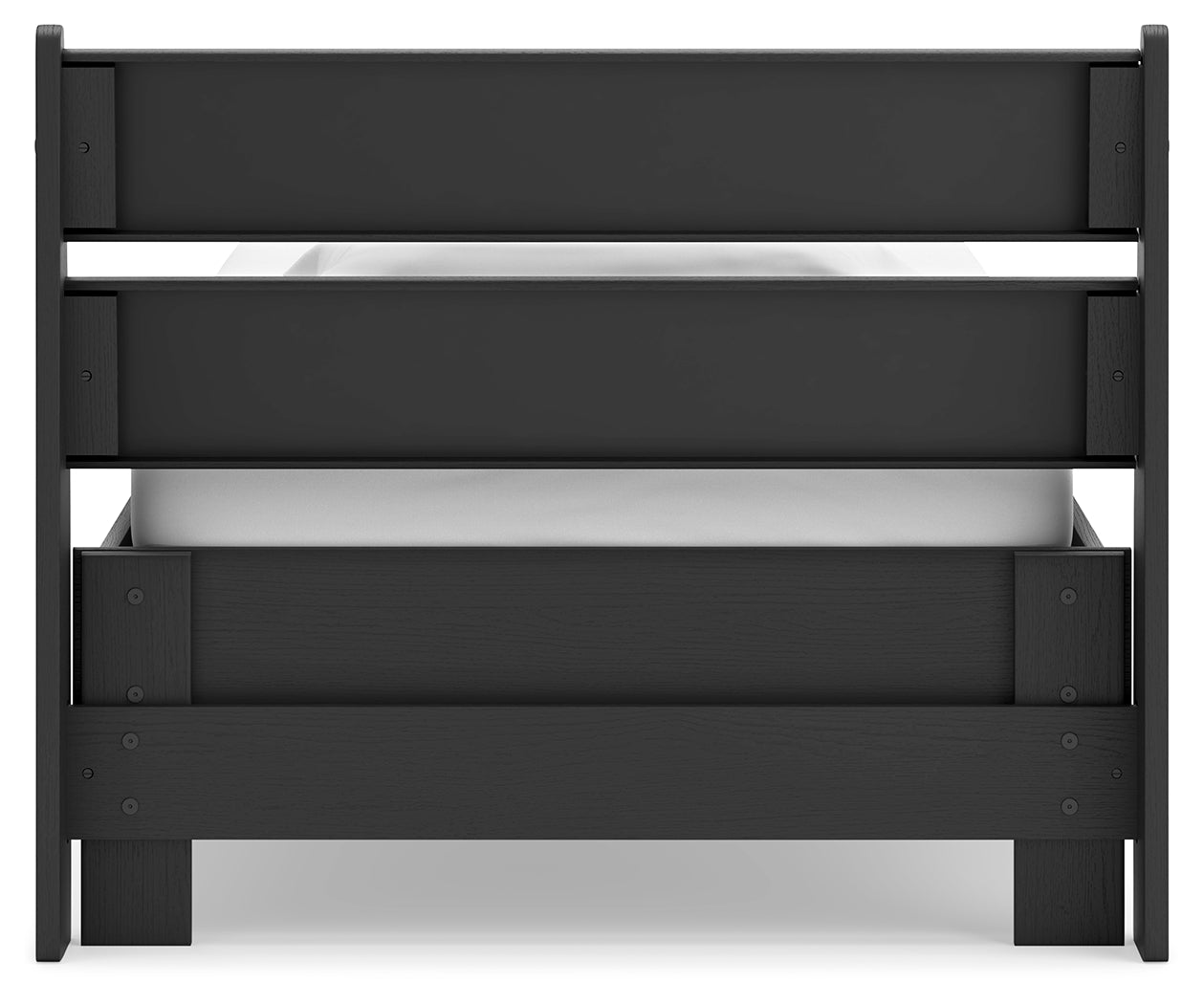 Socalle Black Twin Panel Platform Bed and Dresser - Ornate Home