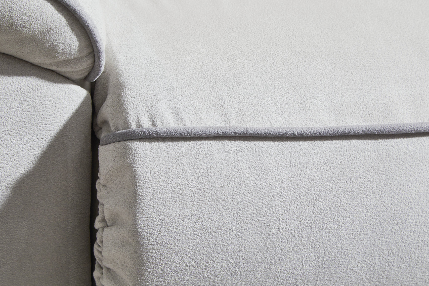 Social Pointe Pearl/Ash 6-Piece Reclining Sectional with Storage Console - Ornate Home