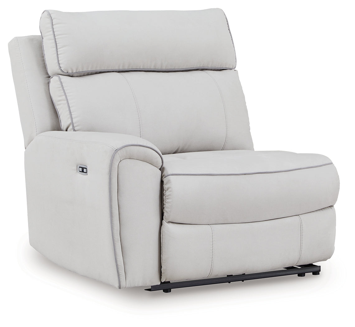 Social Pointe Pearl/Ash 7-Piece Reclining Sectional with Storage Consoles (Online Special Price) - Ornate Home