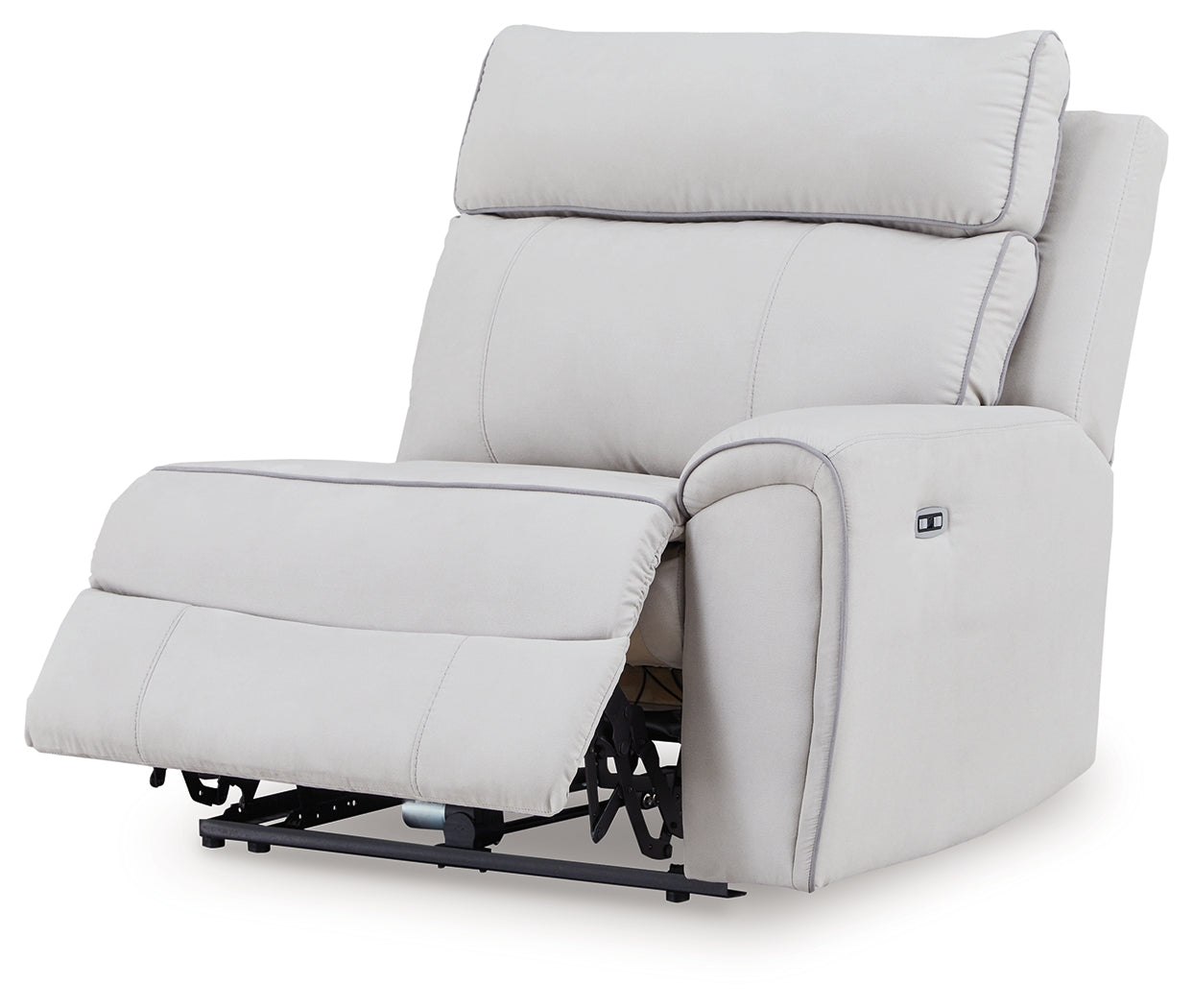 Social Pointe Pearl/Ash 7-Piece Reclining Sectional with Storage Consoles (Online Special Price) - Ornate Home
