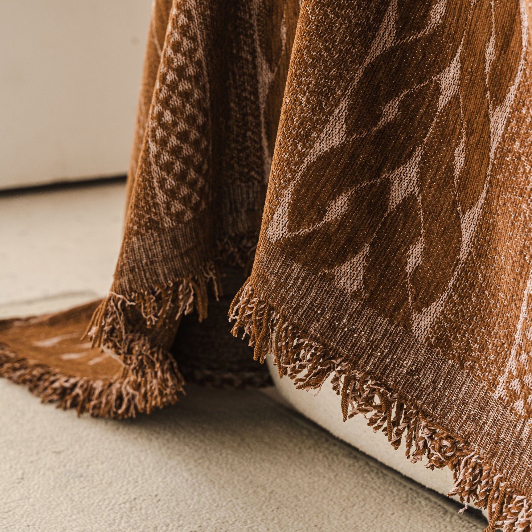Sofa Cover Blanket Throw with Tassels, Decorative Furniture Protector for Dogs/Pets - Ornate Home
