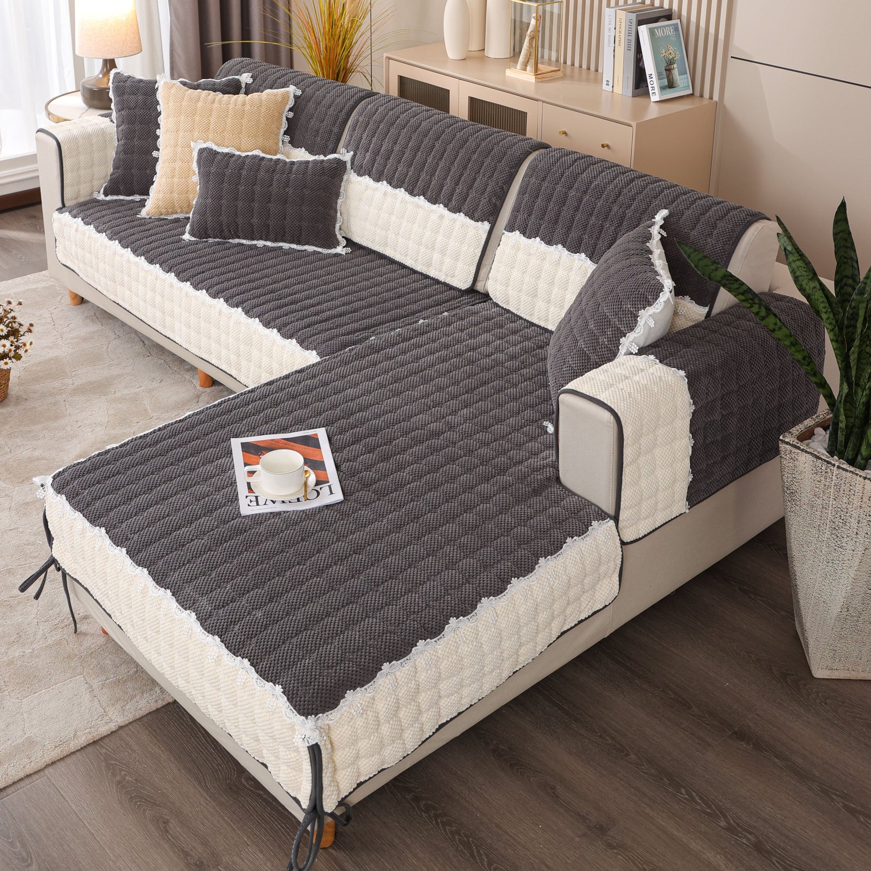 Sofa Cushion Four Seasons Universal Non-slip High-grade Seat Cushions Minimalist Modern Sofa Cover Couch Covers - Ornate Home