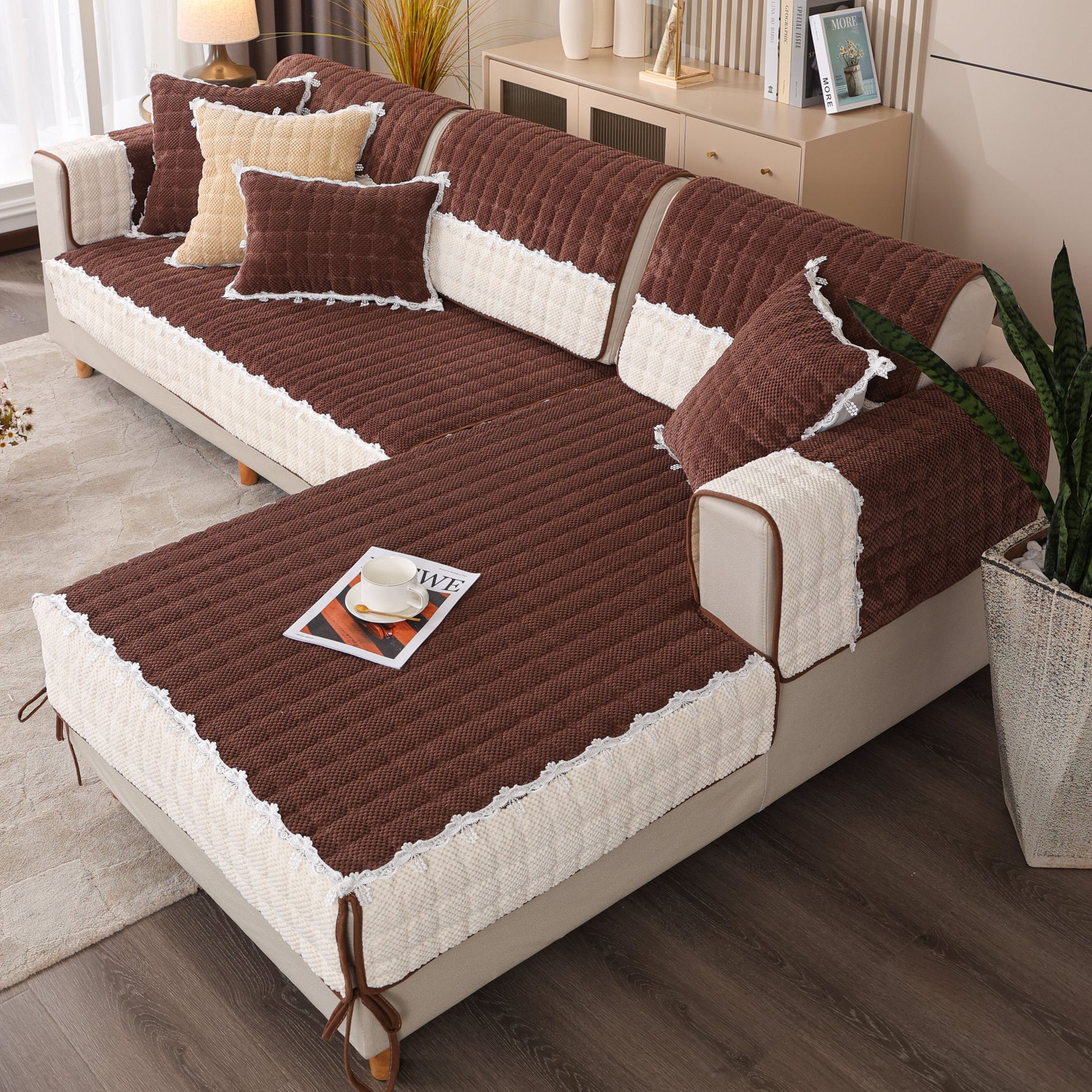 Sofa Cushion Four Seasons Universal Non-slip High-grade Seat Cushions Minimalist Modern Sofa Cover Couch Covers - Ornate Home