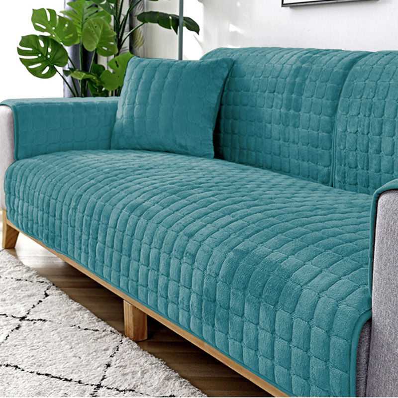 Sofa Cushion Plush Winter Thick Non-Slip Sofa Cushion Sofa Towel Flannel Cushion Universal Sofa Decoration Cover - Ornate Home