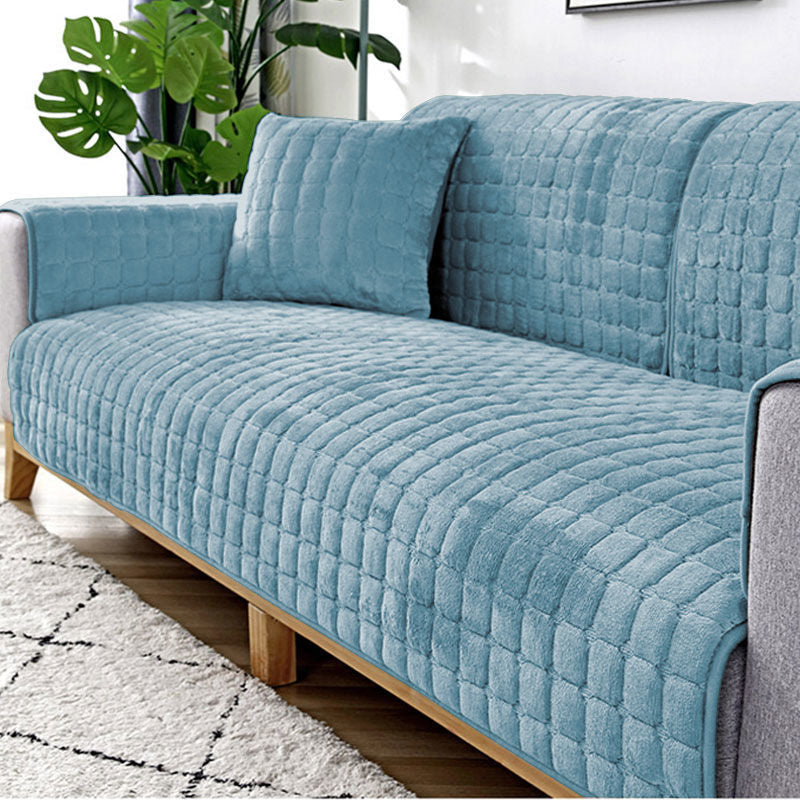 Sofa Cushion Plush Winter Thick Non-Slip Sofa Cushion Sofa Towel Flannel Cushion Universal Sofa Decoration Cover - Ornate Home