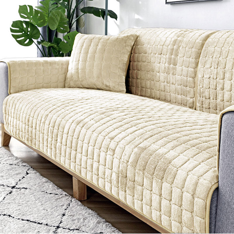 Sofa Cushion Plush Winter Thick Non-Slip Sofa Cushion Sofa Towel Flannel Cushion Universal Sofa Decoration Cover - Ornate Home