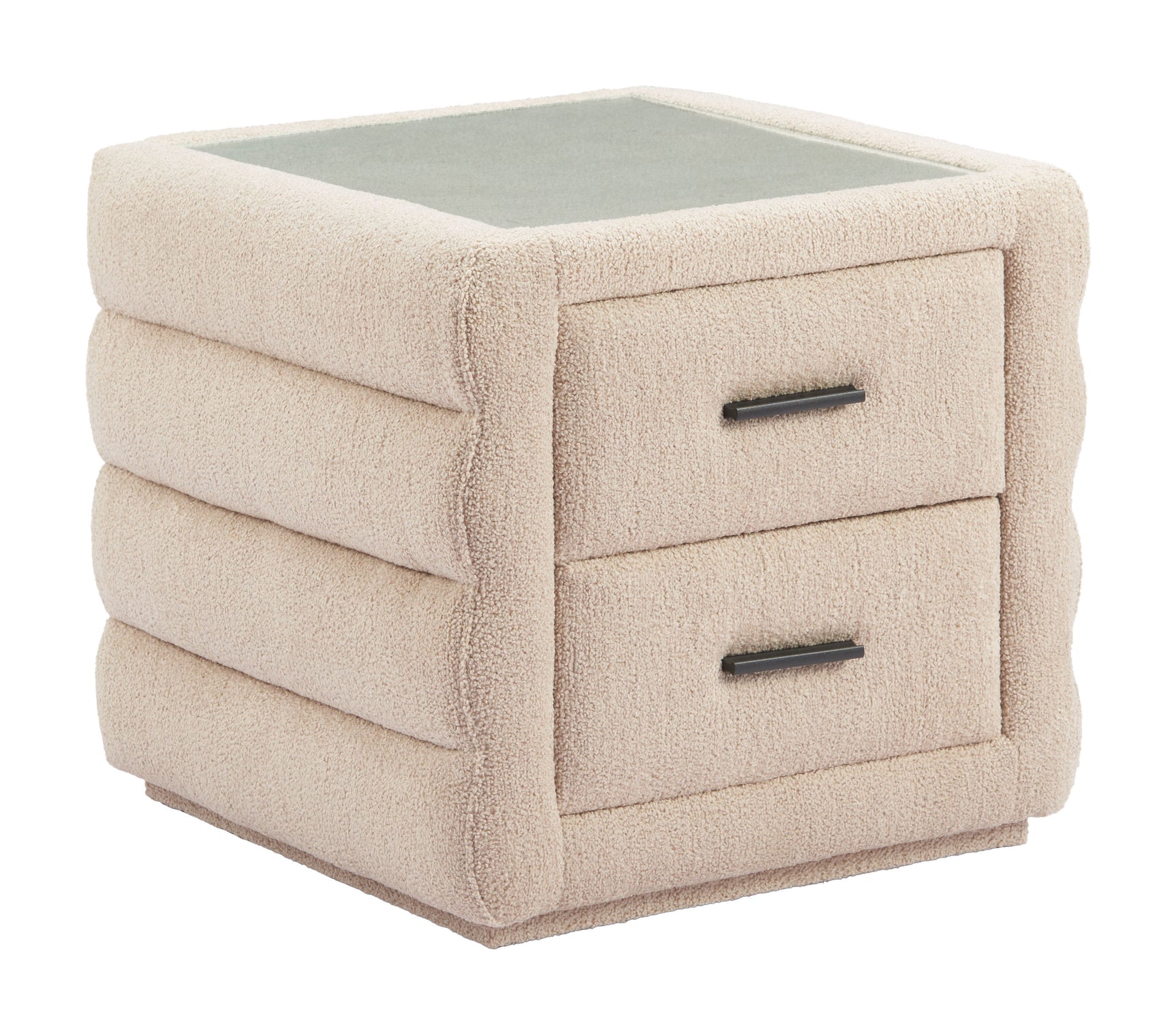 Soffice Beige Nightstand - Ornate Home