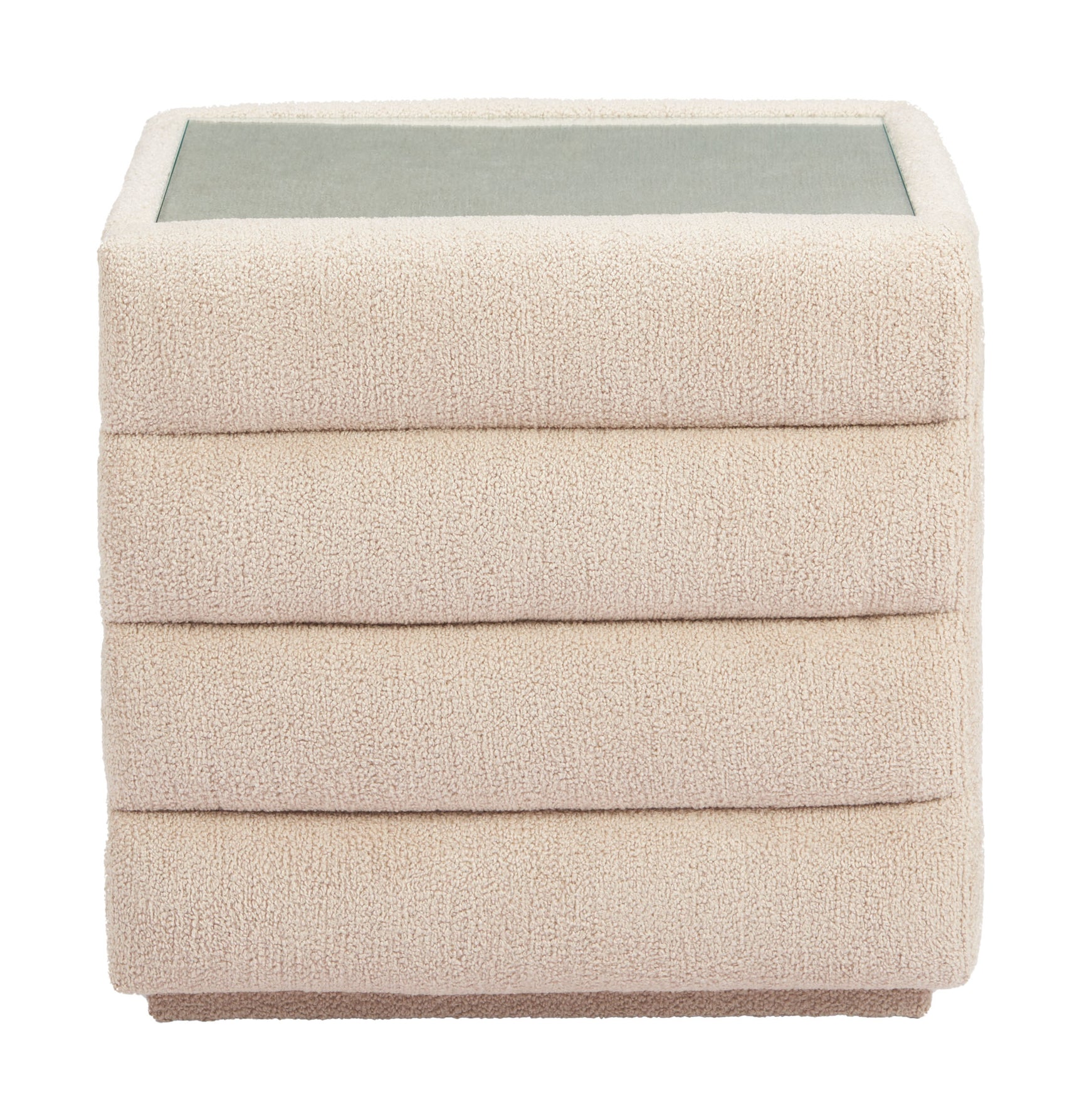Soffice Beige Nightstand - Ornate Home